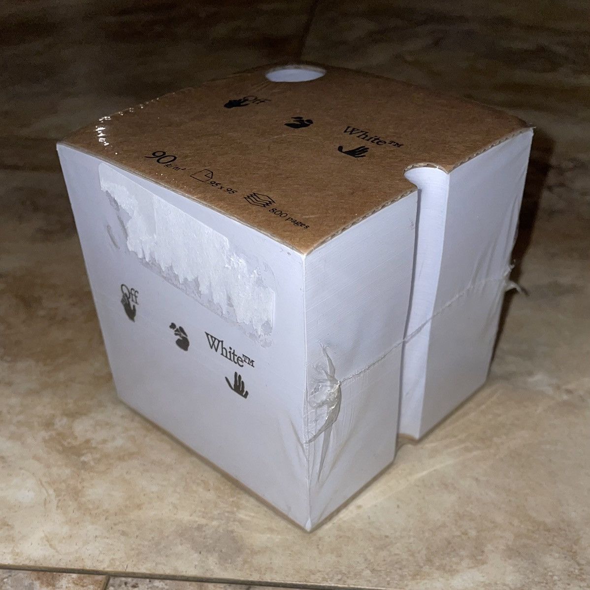 Off-White OFF-WHITE Meteor Note Cube Kraft Brown/White Size ONE SIZE - 1 Thumbnail