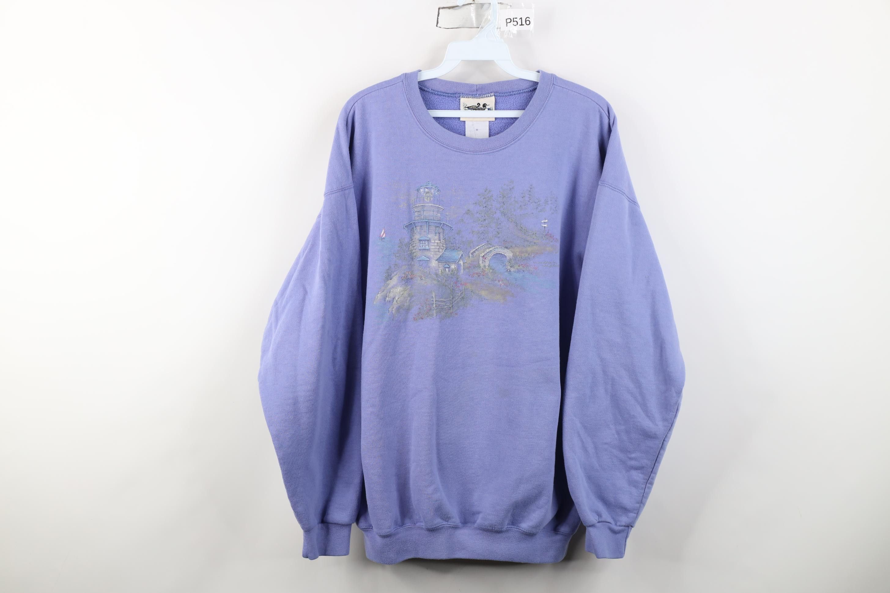 Vintage Vintage 90s Streetwear Country Beach House Flower Sweatshirt Size L / US 10 / IT 46 - 1 Thumbnail