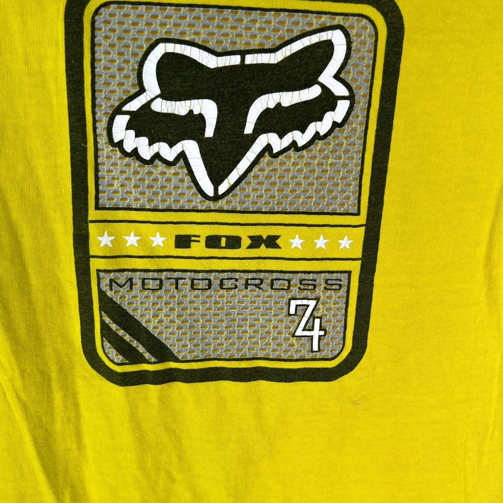 Vintage VINTAGE Fox Motocross T-Shirt Adult M Yellow Graphic Heavyweight Crew Neck Mens Size US M / EU 48-50 / 2 - 6 Thumbnail
