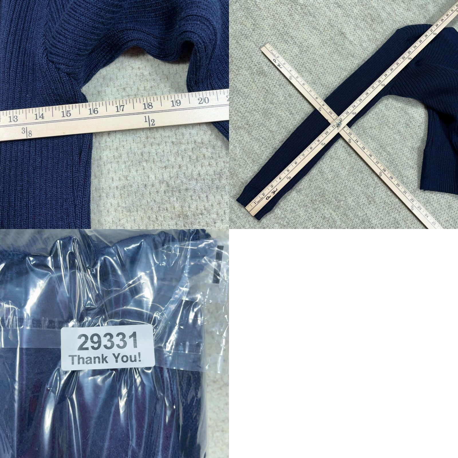 Orvis Orvis Cardigan Wool Knit Full Zip Navy Blue Women Medium Mock Neck Casual Fall Winter All Seasons Regular Knit Style Size M / US 6-8 / IT 42-44 - 8 Thumbnail