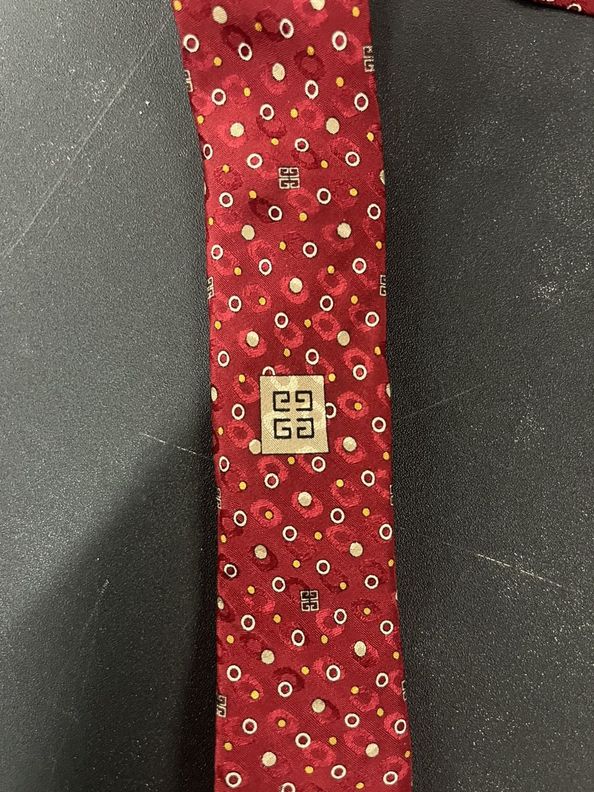 Givenchy Givenchy Paris Red Dotted Rare vintage neck tie Size ONE SIZE - 5 Thumbnail