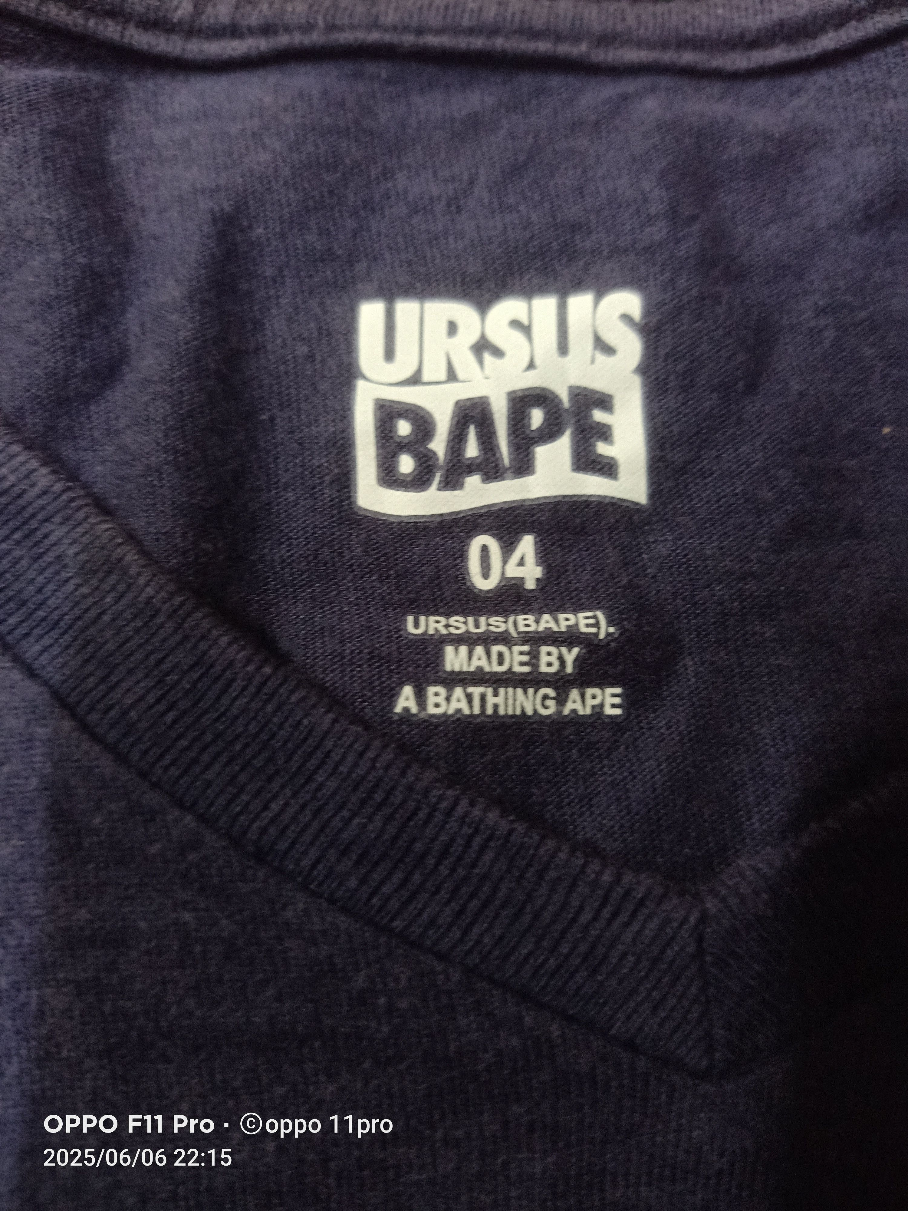 Bape Bape X Ursus Made By Bathing Ape Vneck Men Shirt Size US XL / EU 56 / 4 - 6 Thumbnail