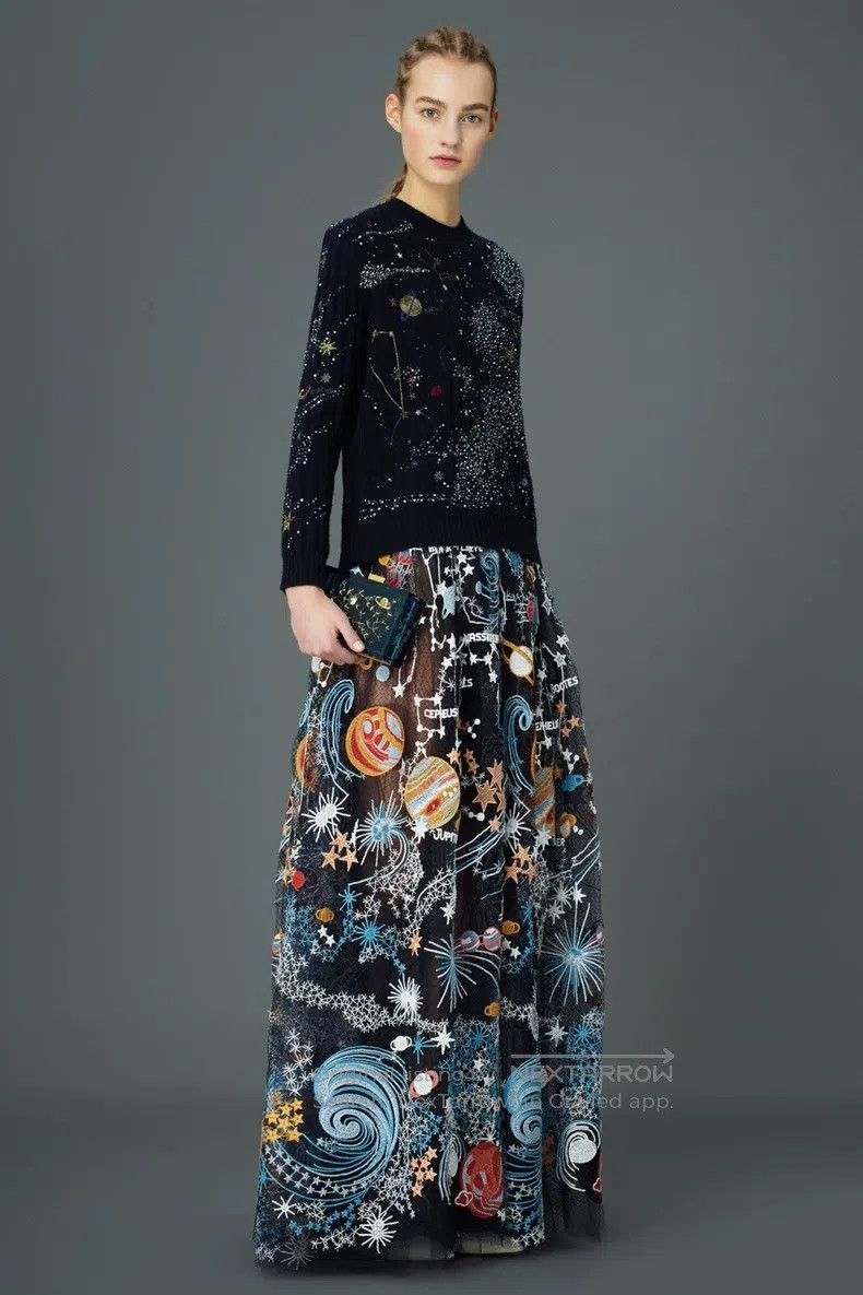 Valentino Valentino Moon Universe Starry Sky Embroidered Sweater Size L / US 10 / IT 46 - 9 Thumbnail
