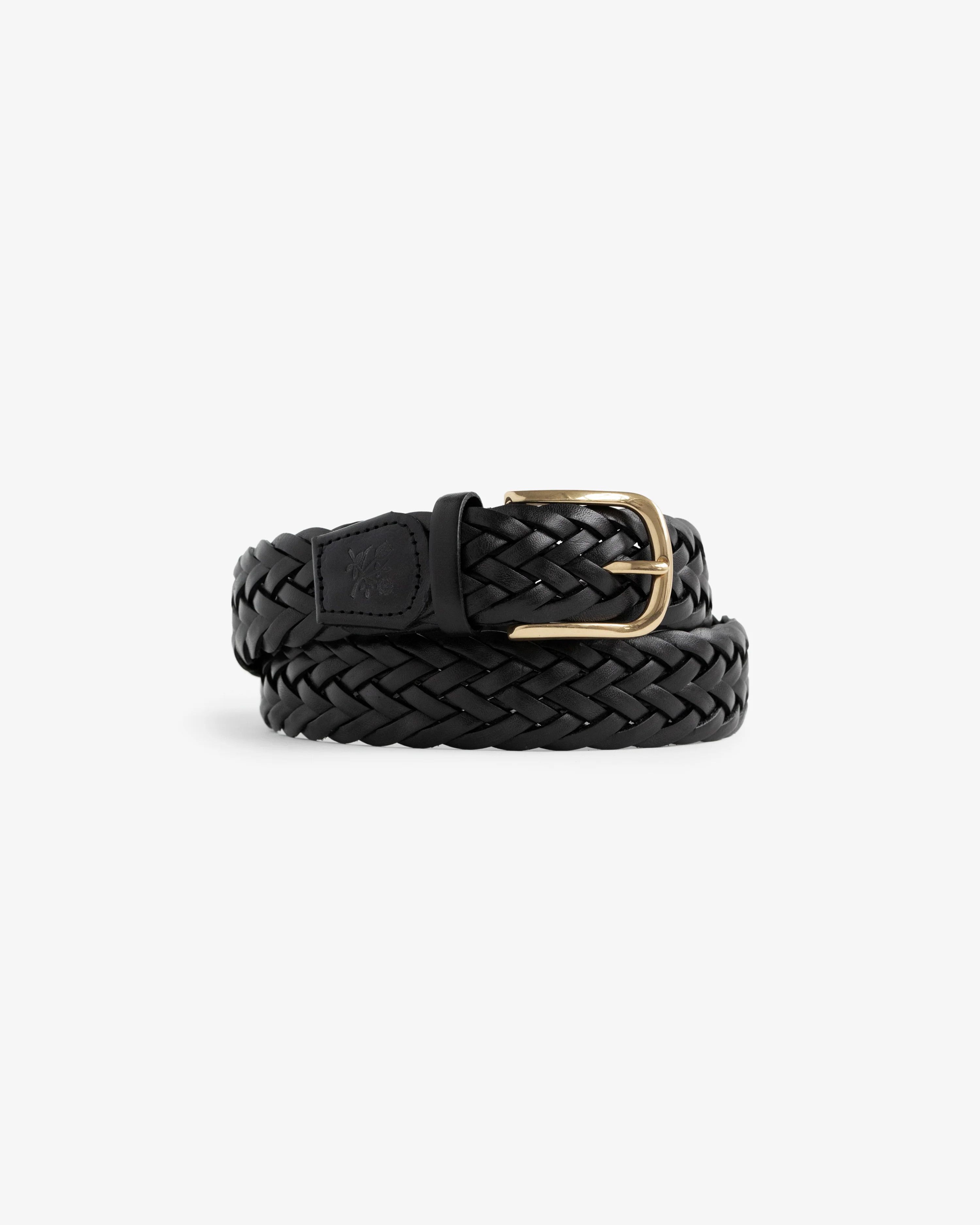 Aime Leon Dore (L/XL) Braided Leather Belt - Black | Grailed