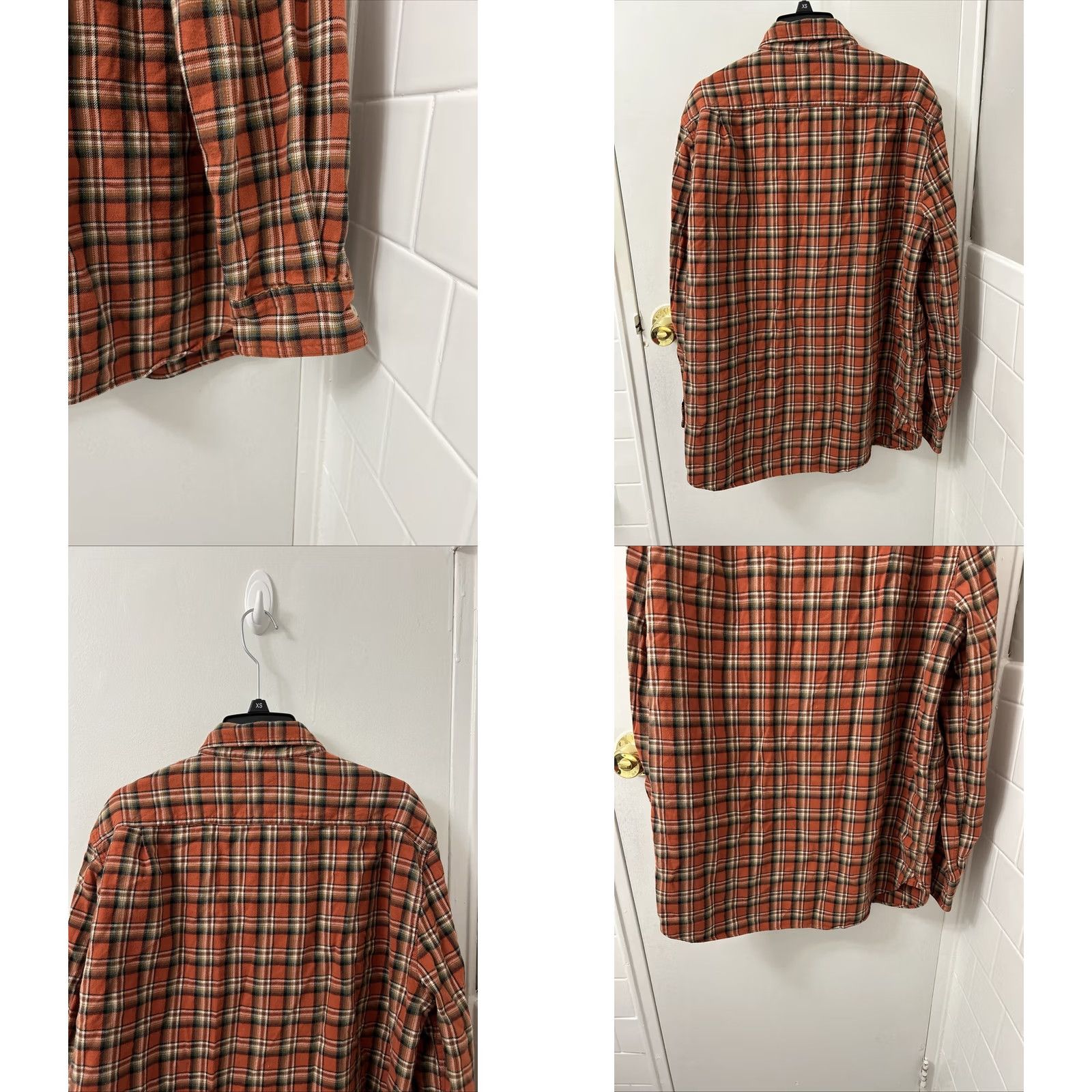 Pendleton VINTAGE Pendleton Shirt Mens L Orange Plaid Button-Down Flannel Pockets Long Sleeve Size US L / EU 52-54 / 3 - 8 Thumbnail