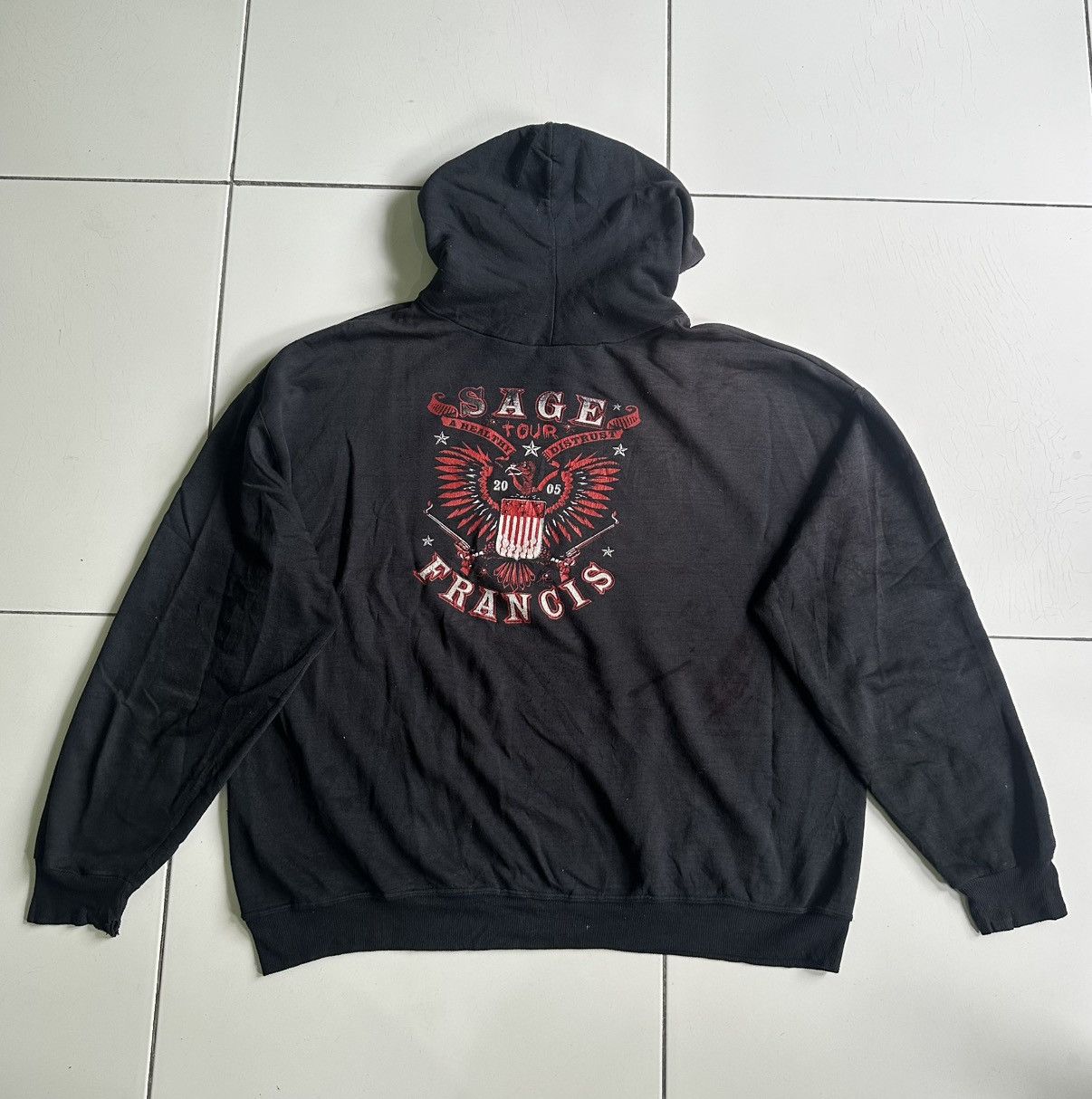 Rap Tees Vintage Pauh William Francis Hip hop tour 2005 black hoodie Size US XL / EU 56 / 4 - 2 Thumbnail