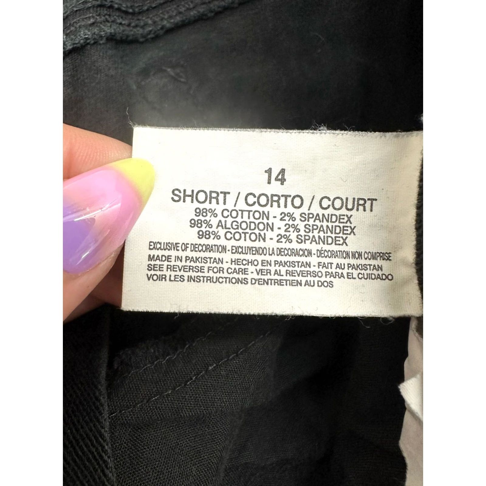 Gloria Vanderbilt Gloria Vanderbilt Jeans Size 14 Short Amanda Black Denim Womens 5-Pocket Stretch Regular Fit Pants Size 36" / US 14 / IT 50 - 5 Thumbnail