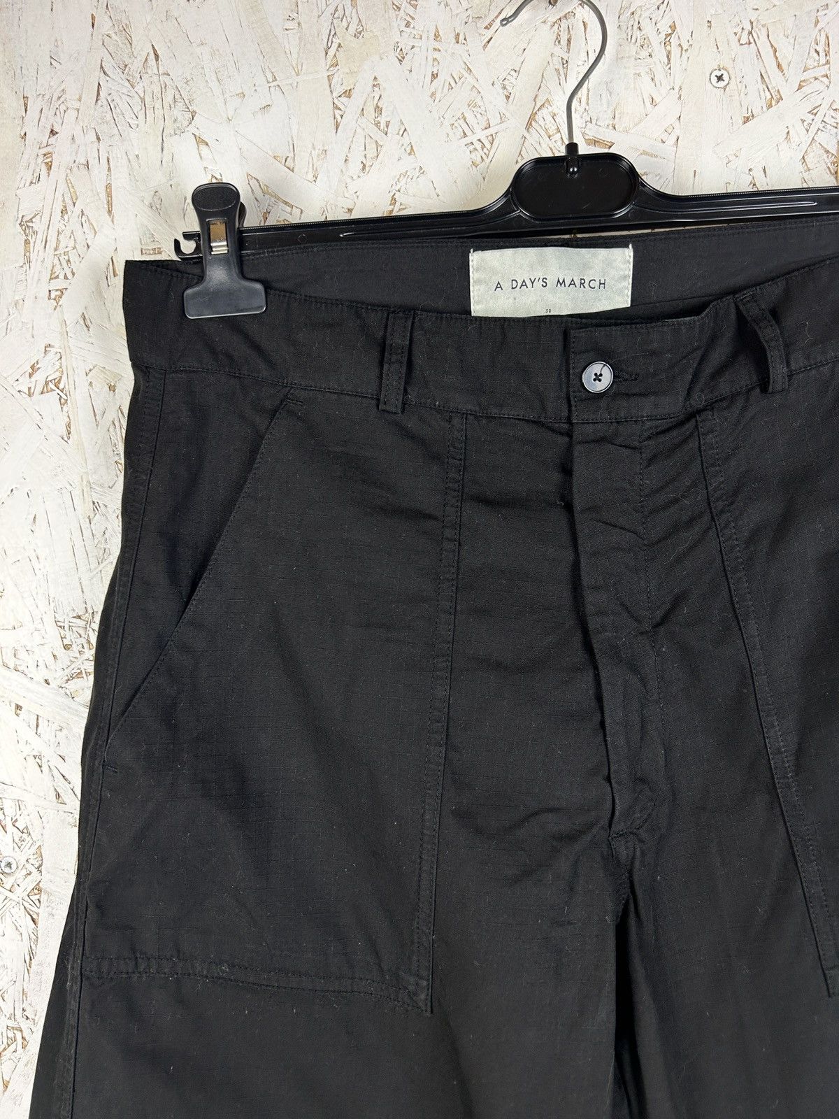 A Day's March A Day’s March Ripstop Cargo Style Pants Black Size 50 Size US 34 / EU 50 - 2 Thumbnail