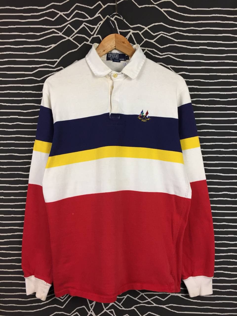 Polo Ralph Lauren Vtg Polo Ralph Lauren Embroidered Logo Rugby Polo Tee Size US L / EU 52-54 / 3 - 2 Thumbnail