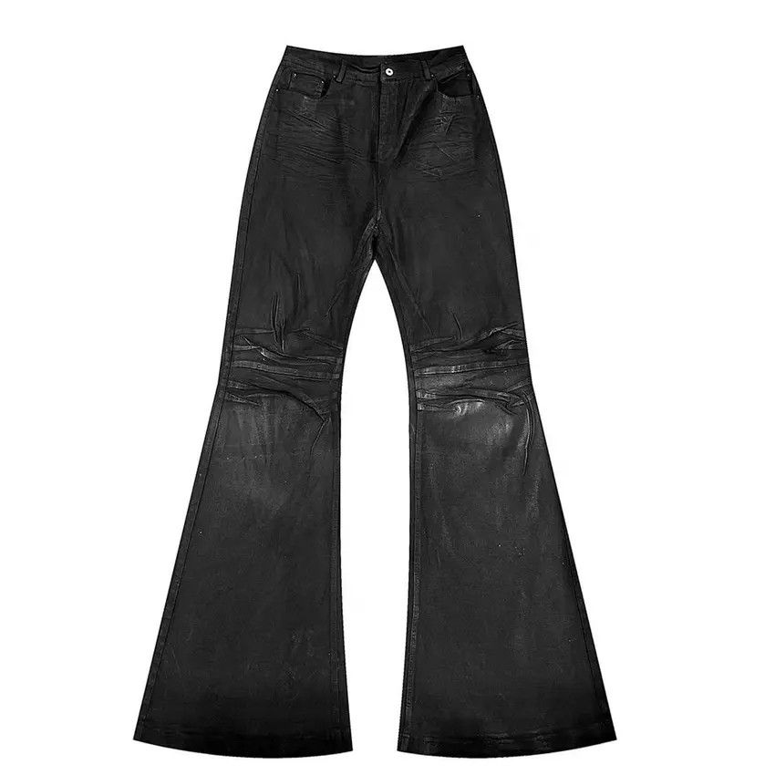 Designer × Japanese Brand Heavy duty hand brushed waxed vinyl coated jeans Size US 33 - 2 Thumbnail