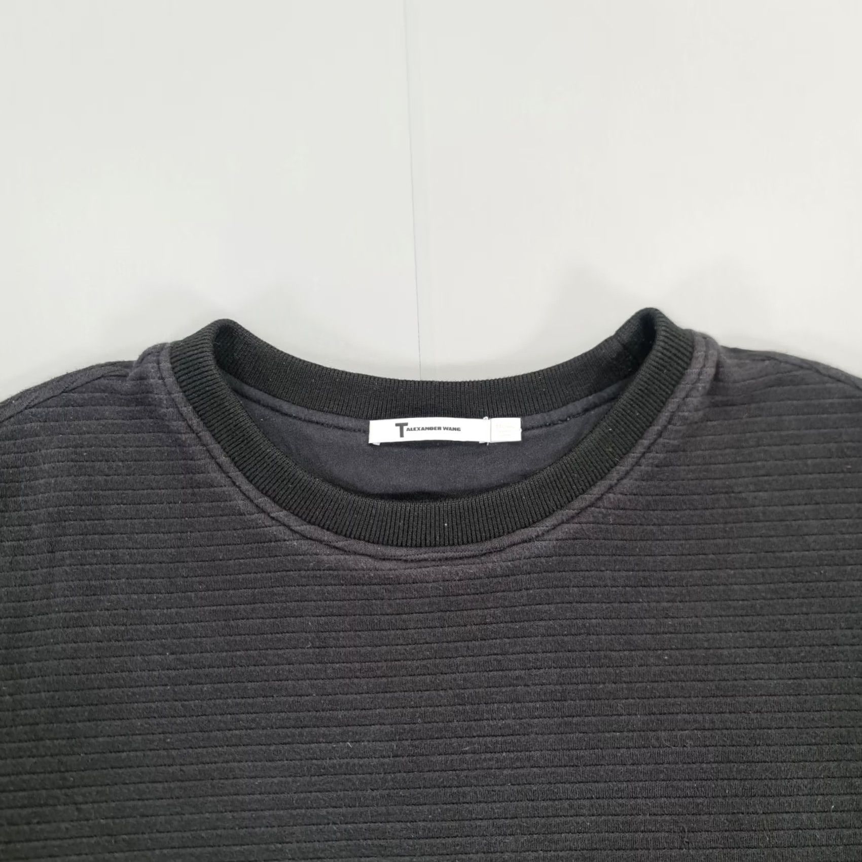 Alexander Wang Alexander Wang Womens Sweatshirt Black Small Cotton Blend Crew Sweater Size S / US 4 / IT 40 - 2 Thumbnail