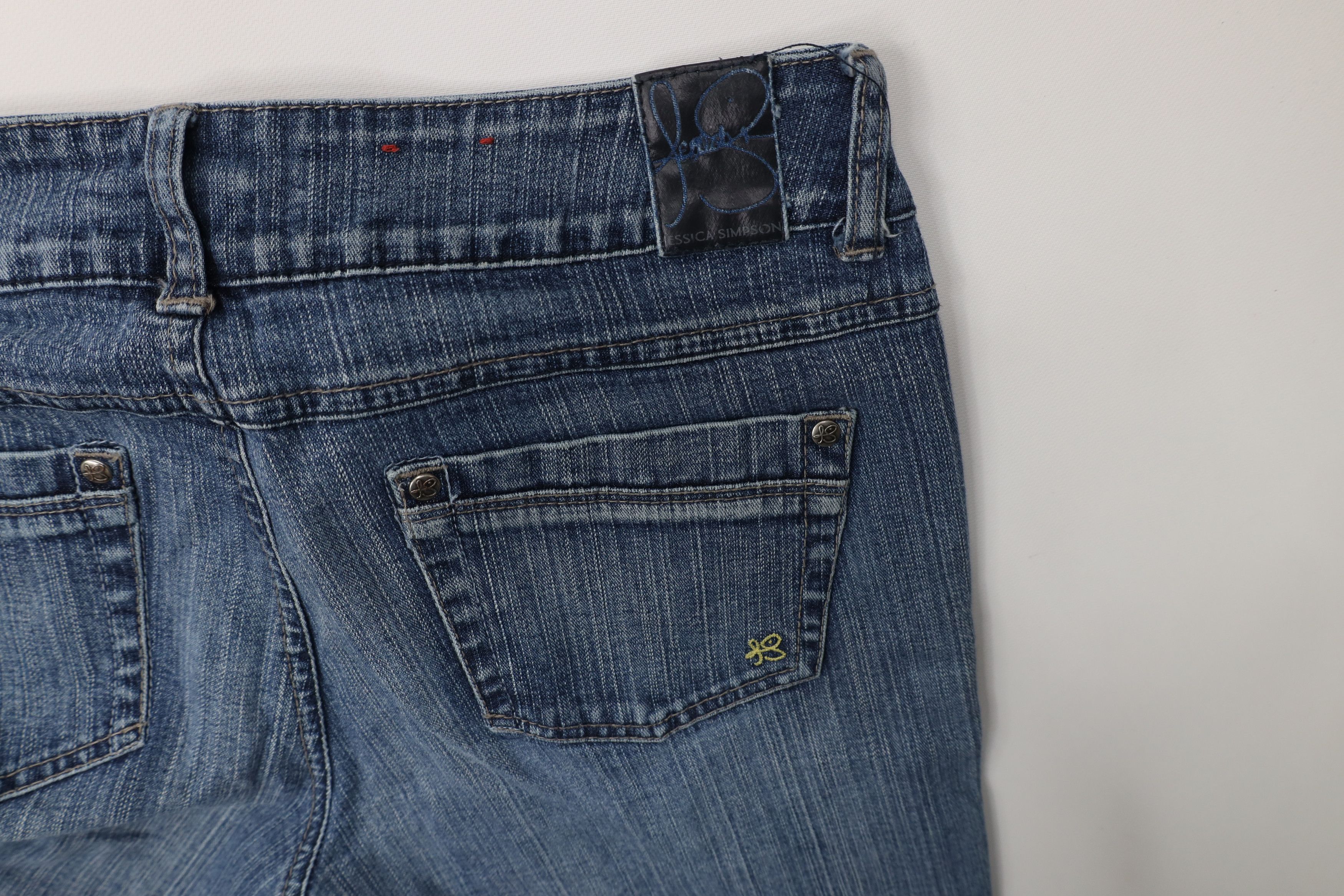 Vintage Vintage Y2K Jessica Simpson Wide Leg Denim Jeans Stretch Size 30" / US 8 / IT 44 - 16 Thumbnail