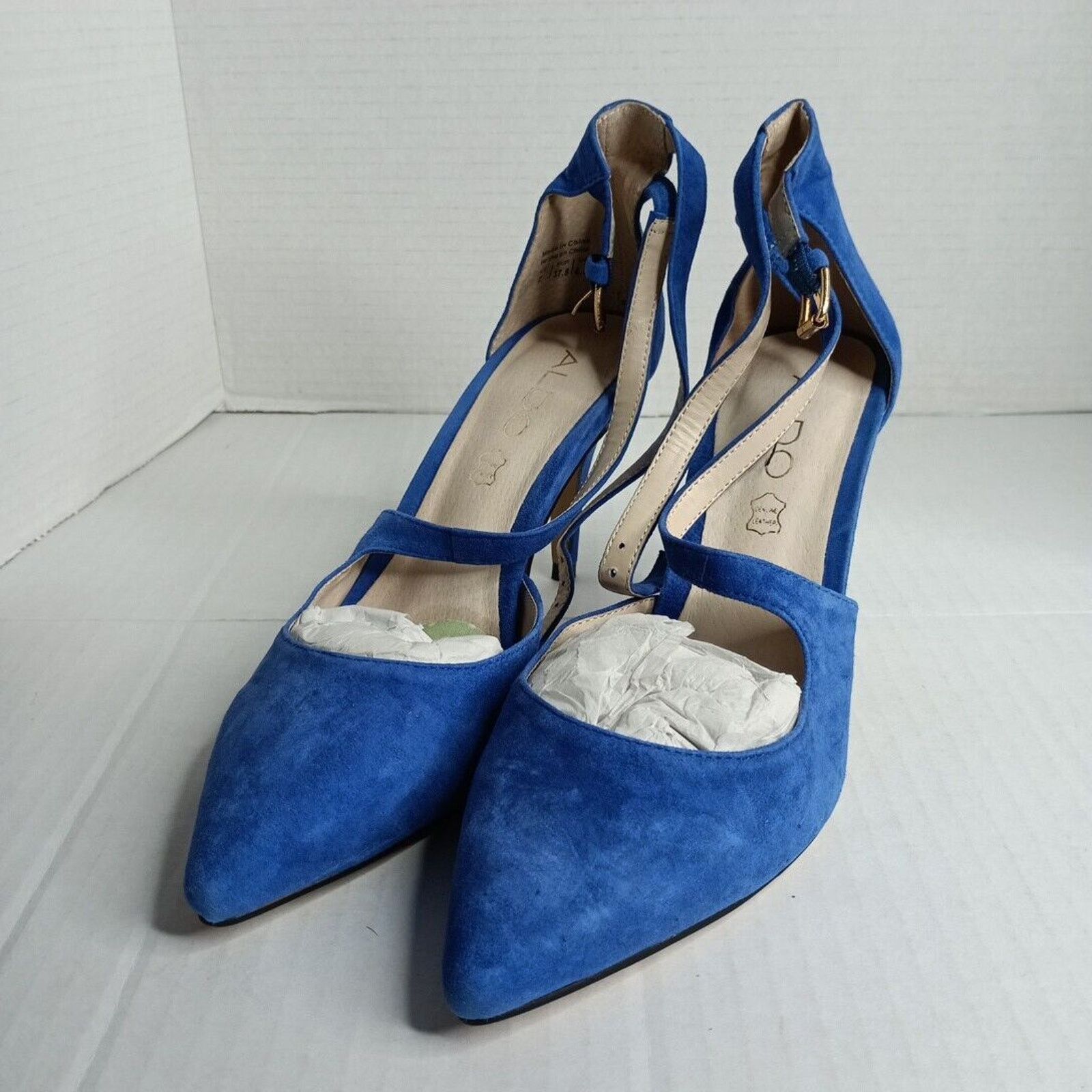 Aldo Aldo Women's Blue Suede High Heel Shoes Size 7 Ankle Strap Size US 7 / IT 37 - 1 Thumbnail