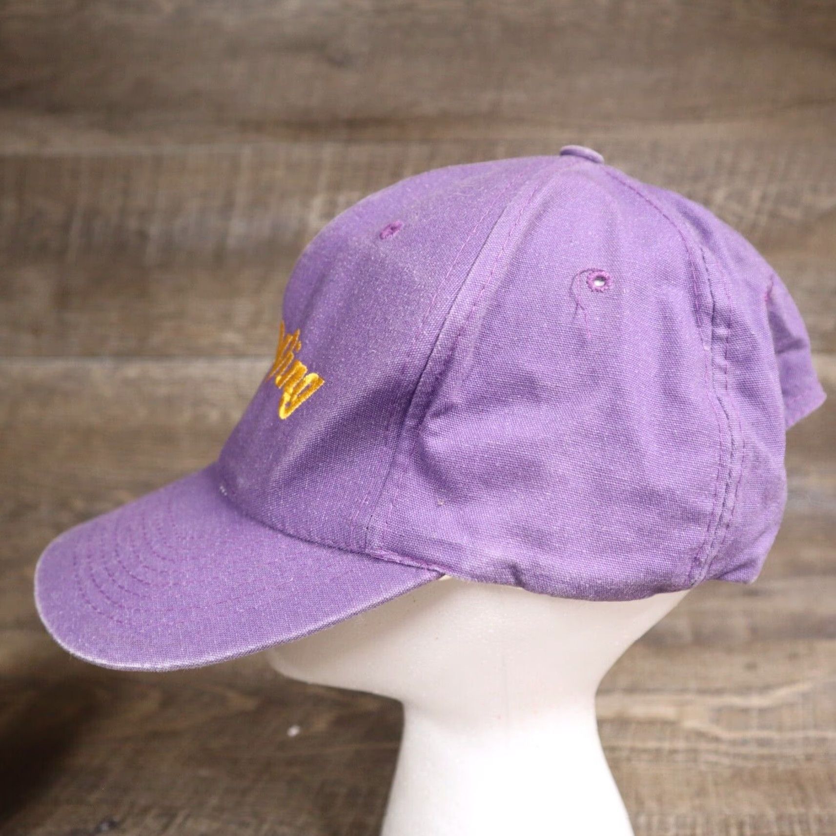 Honda VINTAGE Honda Goldwing Purple Gold Motorcycle Hat Cap Embroidered Snapback Size ONE SIZE - 5 Thumbnail