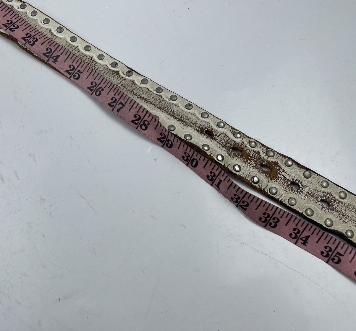 Japanese Brand × Seditionaries distressed studded leather belt tc25 Size 34 - 4 Thumbnail