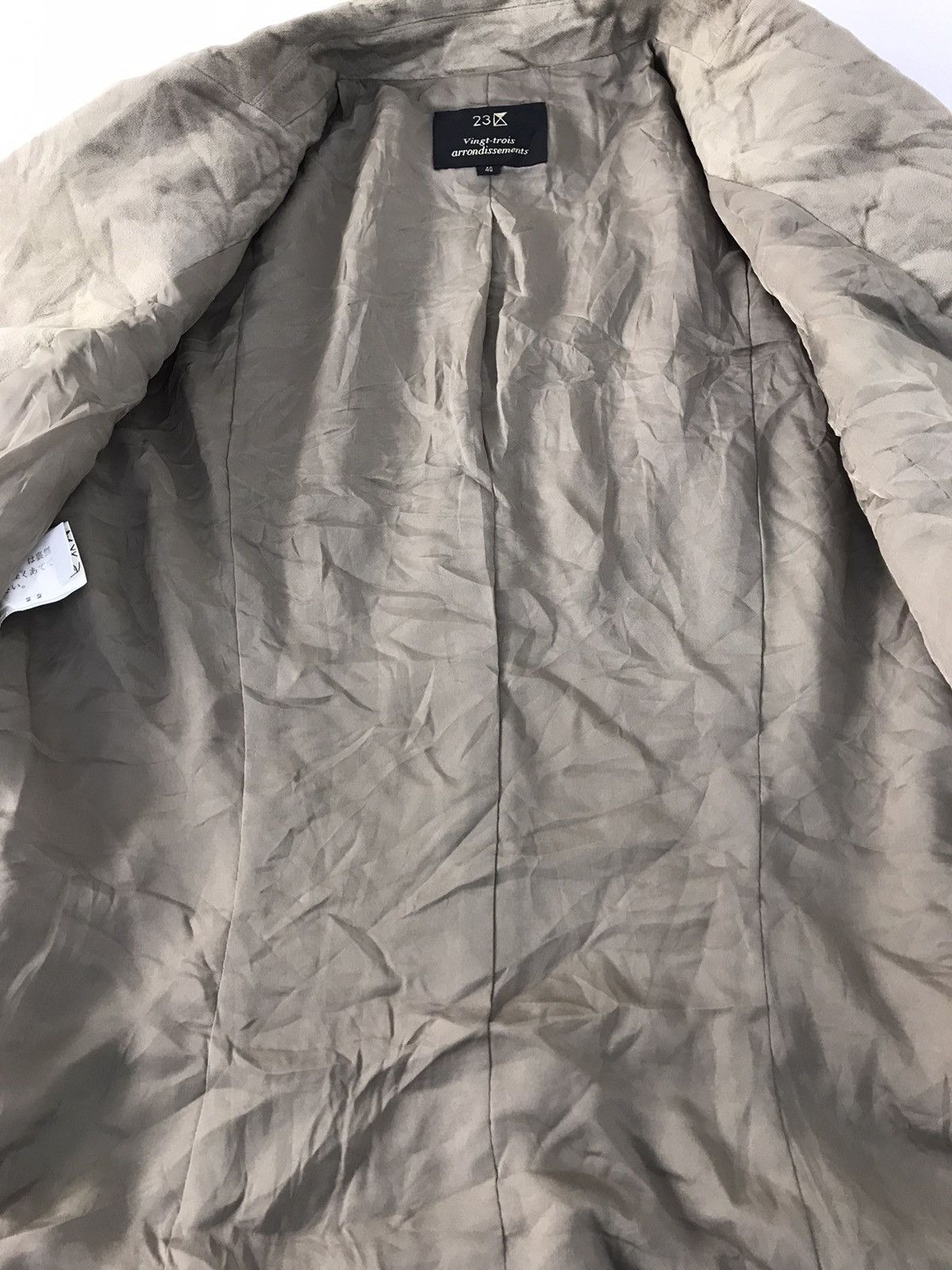 Designer 90s Vingt-trois Arrondisments Coat Full Button Velvet Design Size S / US 4 / IT 40 - 5 Thumbnail