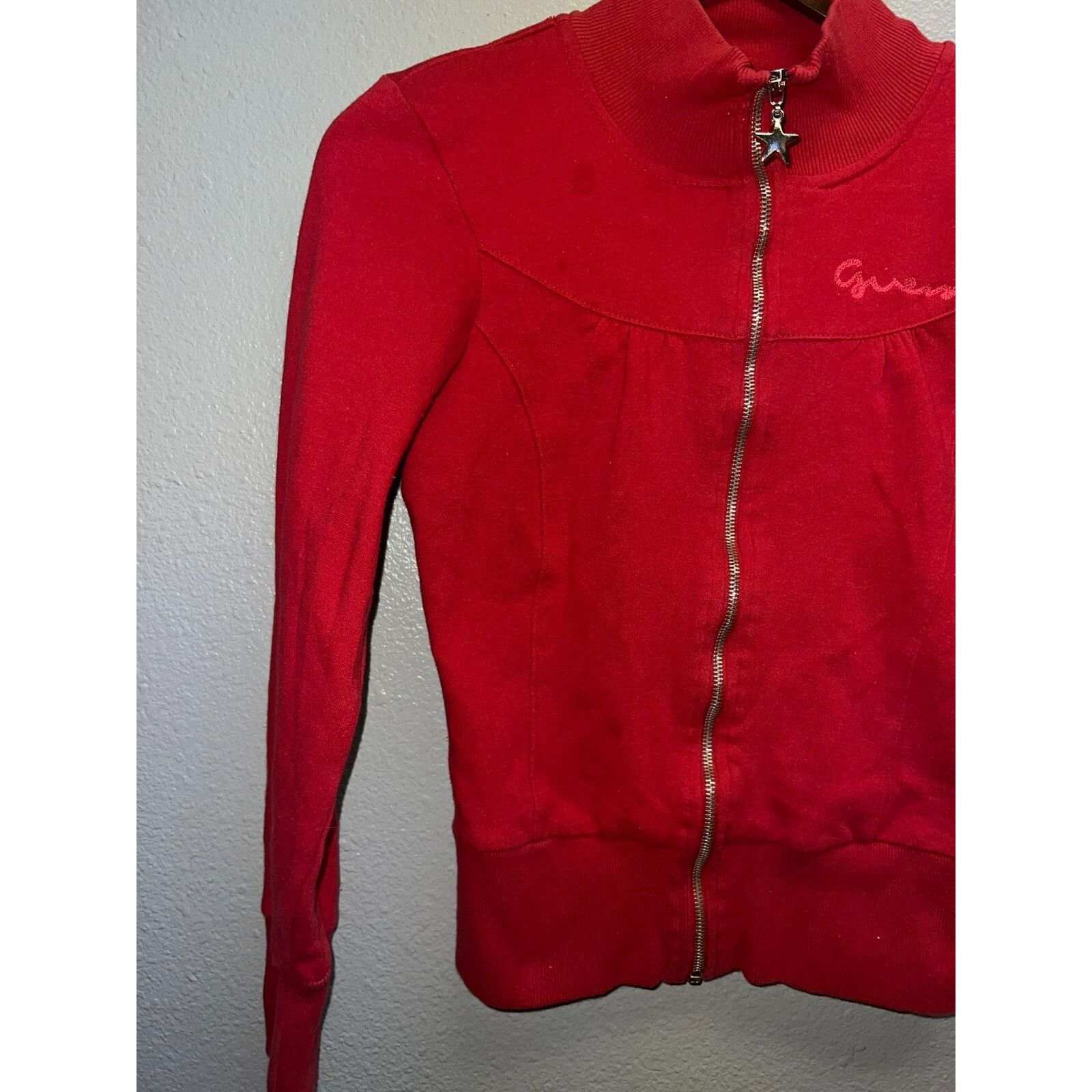 Guess Vintage Womens Guess Sweatshirt Full Zip Jacket Medium 90s Size M / US 6-8 / IT 42-44 - 4 Thumbnail