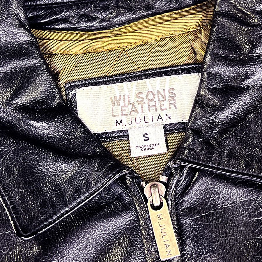 Wilsons Leather Wilsons Leather M. Julian Vintage Black Leather Jacket Size US S / EU 44-46 / 1 - 4 Thumbnail