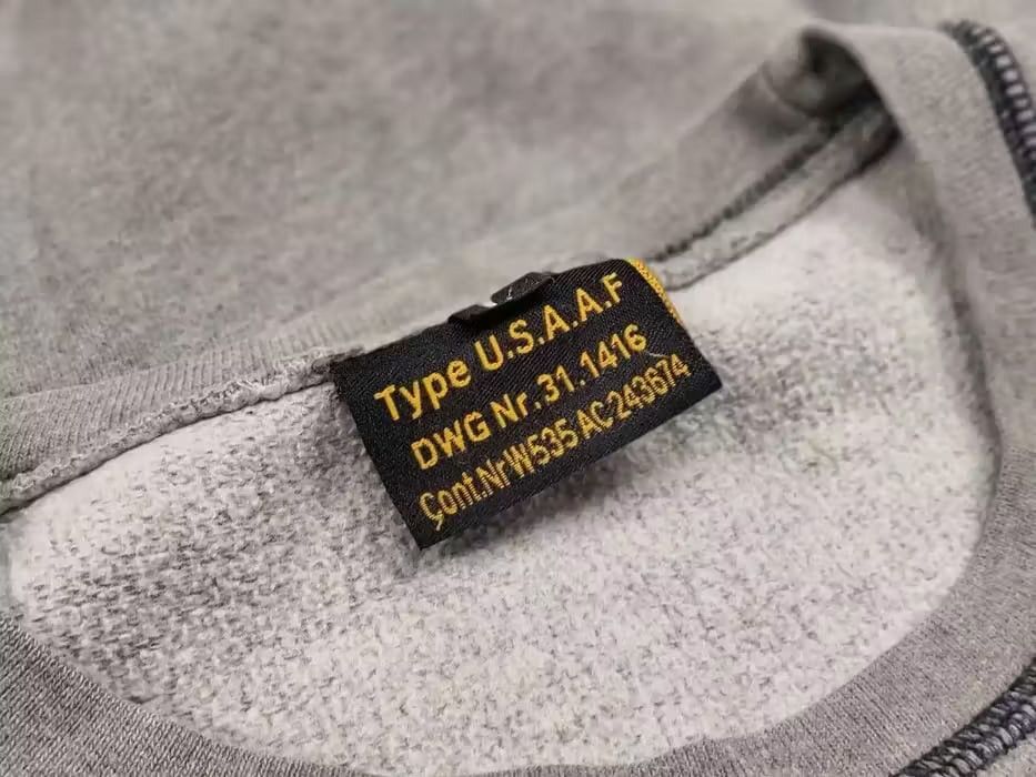 Other Vintage 80's Air Force US Army Gray Crew Chek Sweatshirt Size US L / EU 52-54 / 3 - 8 Thumbnail
