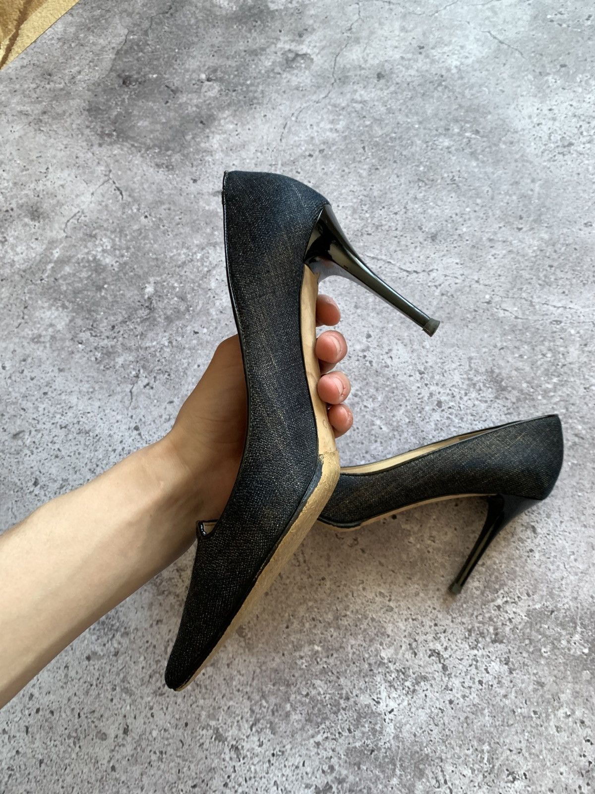 Jimmy Choo 🔥JIMMY CHOO DENIM HEELS Size US 10 / IT 40 - 13 Thumbnail