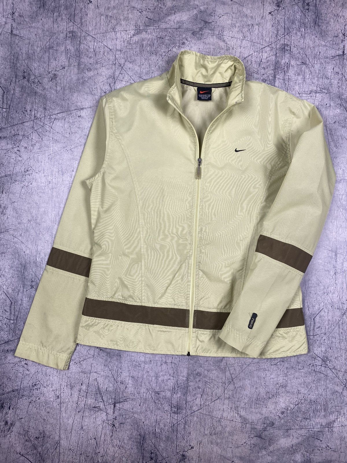 Nike × Vintage Vintage Nike Swoosh Drill Track Jacket Bomber Size L / US 10 / IT 46 - 2 Thumbnail