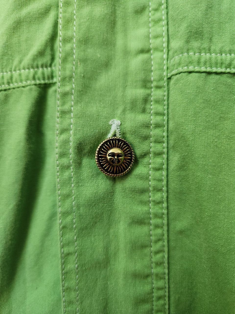 Versace Green Button Ups Versace Vintage Size US L / EU 52-54 / 3 - 4 Thumbnail