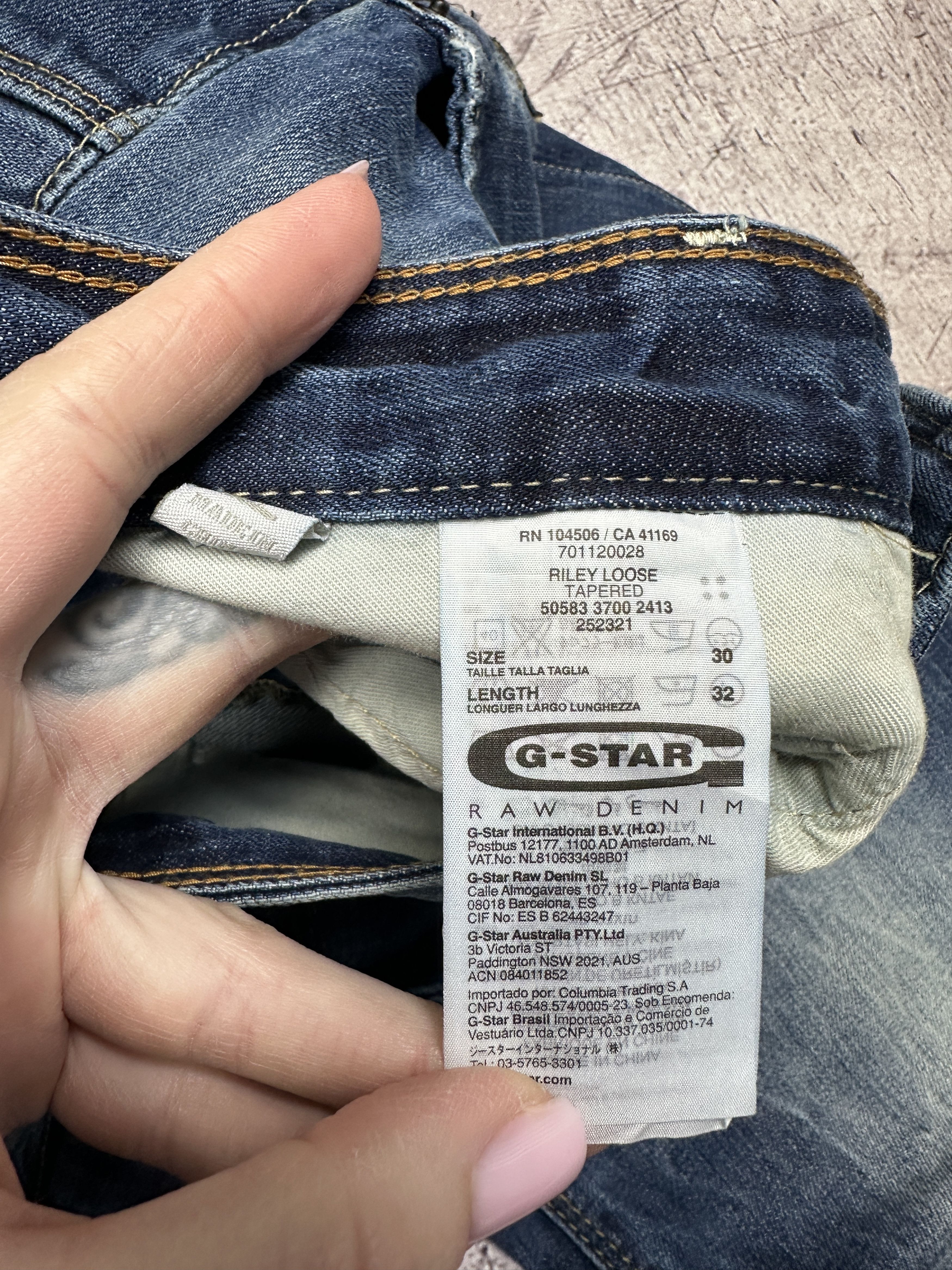 G-Star G Star Raw Mens Arc Riley Loose Tapered Denim Pants Jeans Size US 30 / EU 46 - 8 Thumbnail