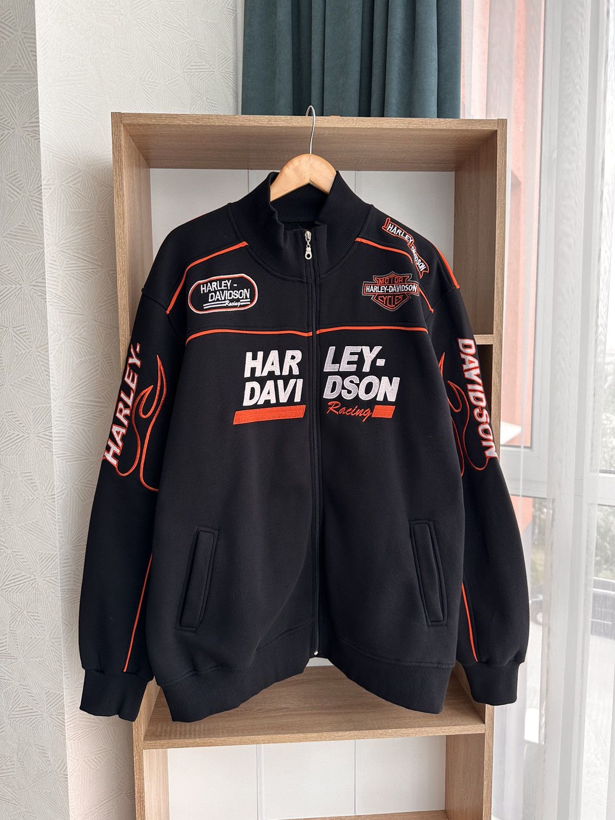 Vintage Harley-Davidson Motorcycle Racing Cotton Jacket 