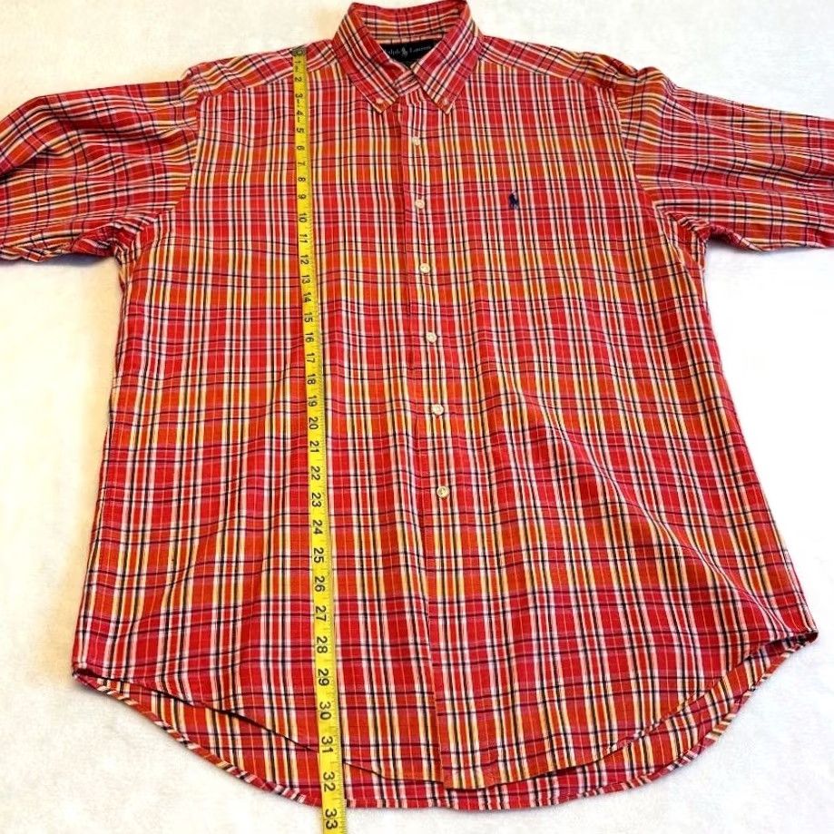 Ralph Lauren VINTAGE Polo Ralph Lauren Shirt Plaid Long Sleeve Button-Down M Men Red Size US M / EU 48-50 / 2 - 8 Thumbnail