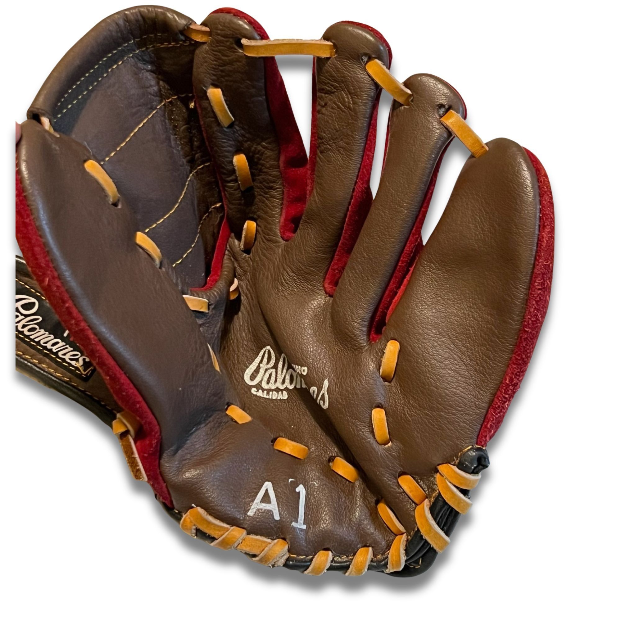 Other Palomares A1 Baseball Fielding Glove Genuine Leather Red/Bro Size ONE SIZE - 2 Thumbnail