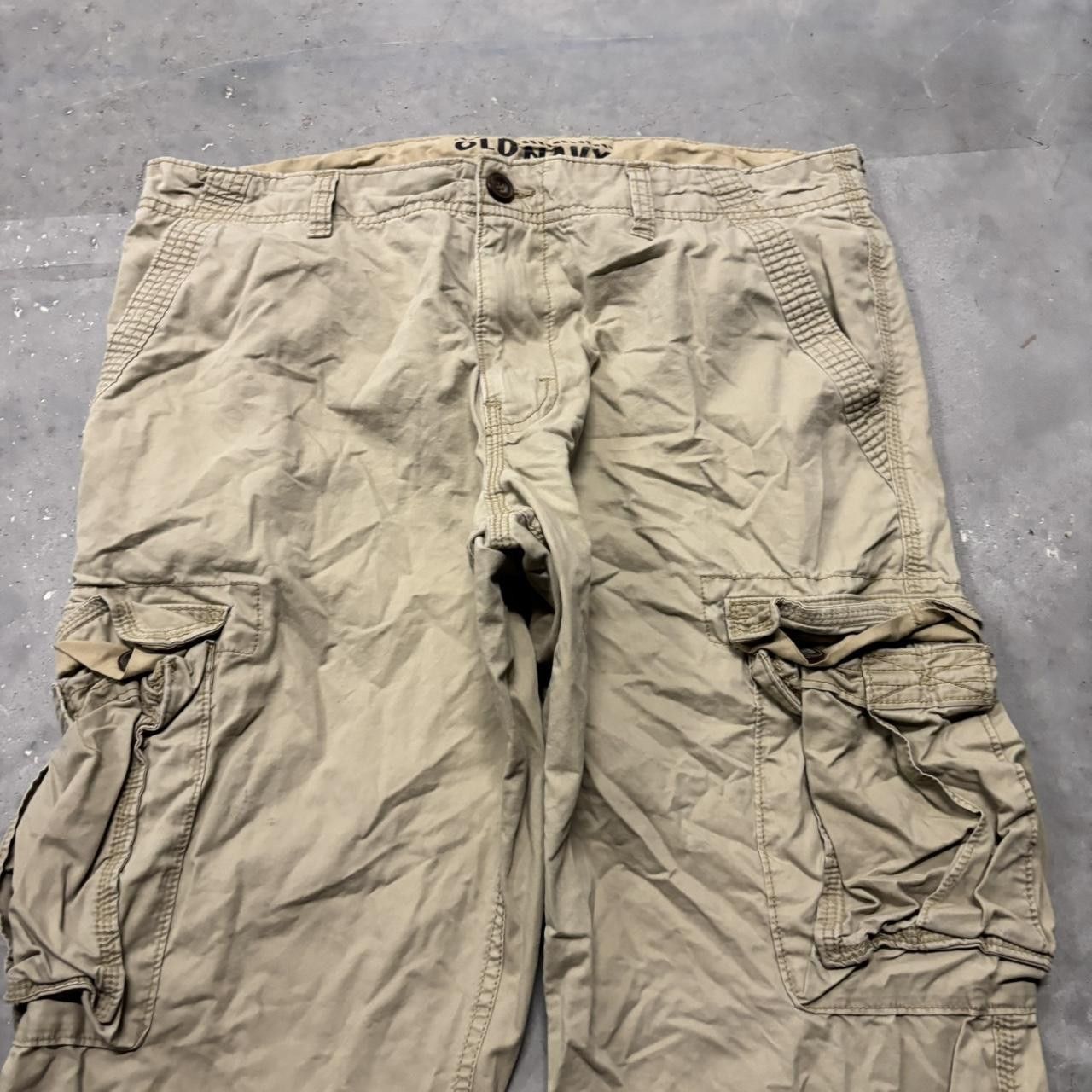 Japanese Brand × Vintage Crazy Vintage Y2K/2000s Khaki Streetwear Skater Cargo Pants! Size US 34 / EU 50 - 5 Thumbnail