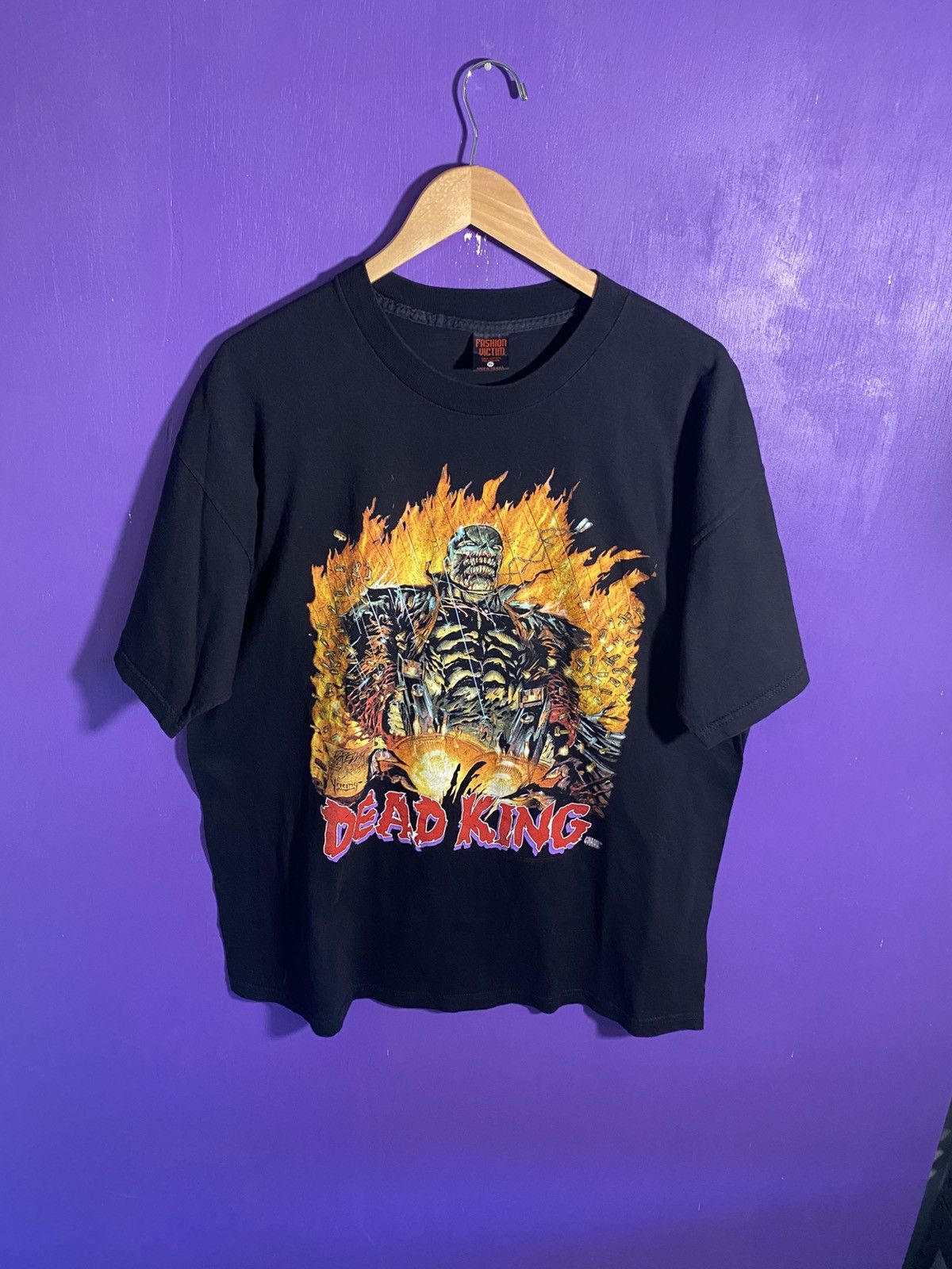 Vintage Vintage 90s Fashion Victim Chaos Comics dead king t-shirt Size US XL / EU 56 / 4 - 1 Thumbnail