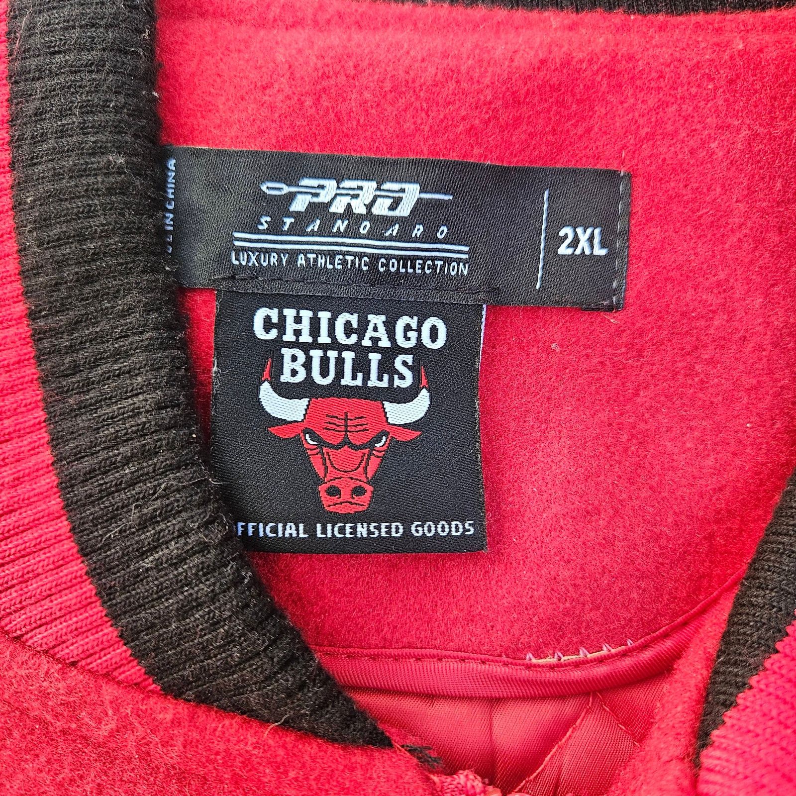 Pro Standard Pro Standard Chicago Bulls Pro Varsity Jacket Red Black XXL Size US XXL / EU 58 / 5 - 6 Thumbnail