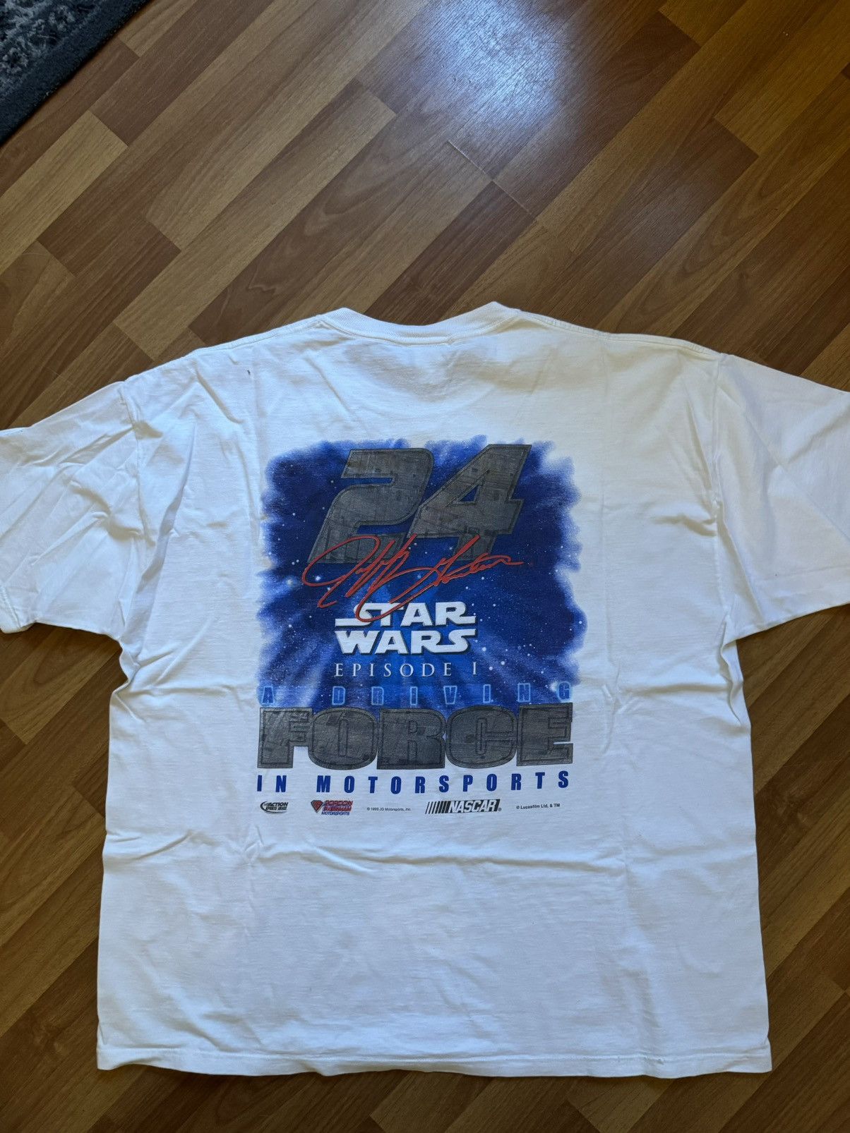 Vintage Vintage 1999 Jeff Gordon NASCAR Star Wars Episode I T-Shirt Size US XL / EU 56 / 4 - 4 Thumbnail