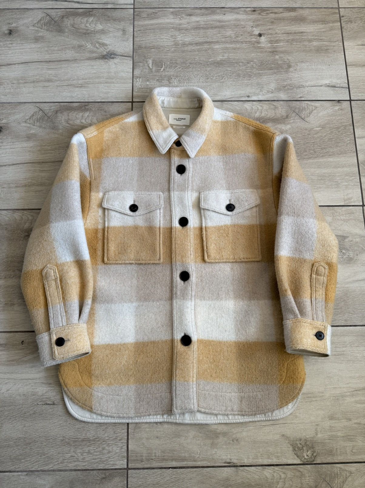 Isabel Marant Etoile Isabel Marant Haveli Jacket Coat Wool Yellow Checked size 36 Size S / US 4 / IT 40 - 1 Thumbnail