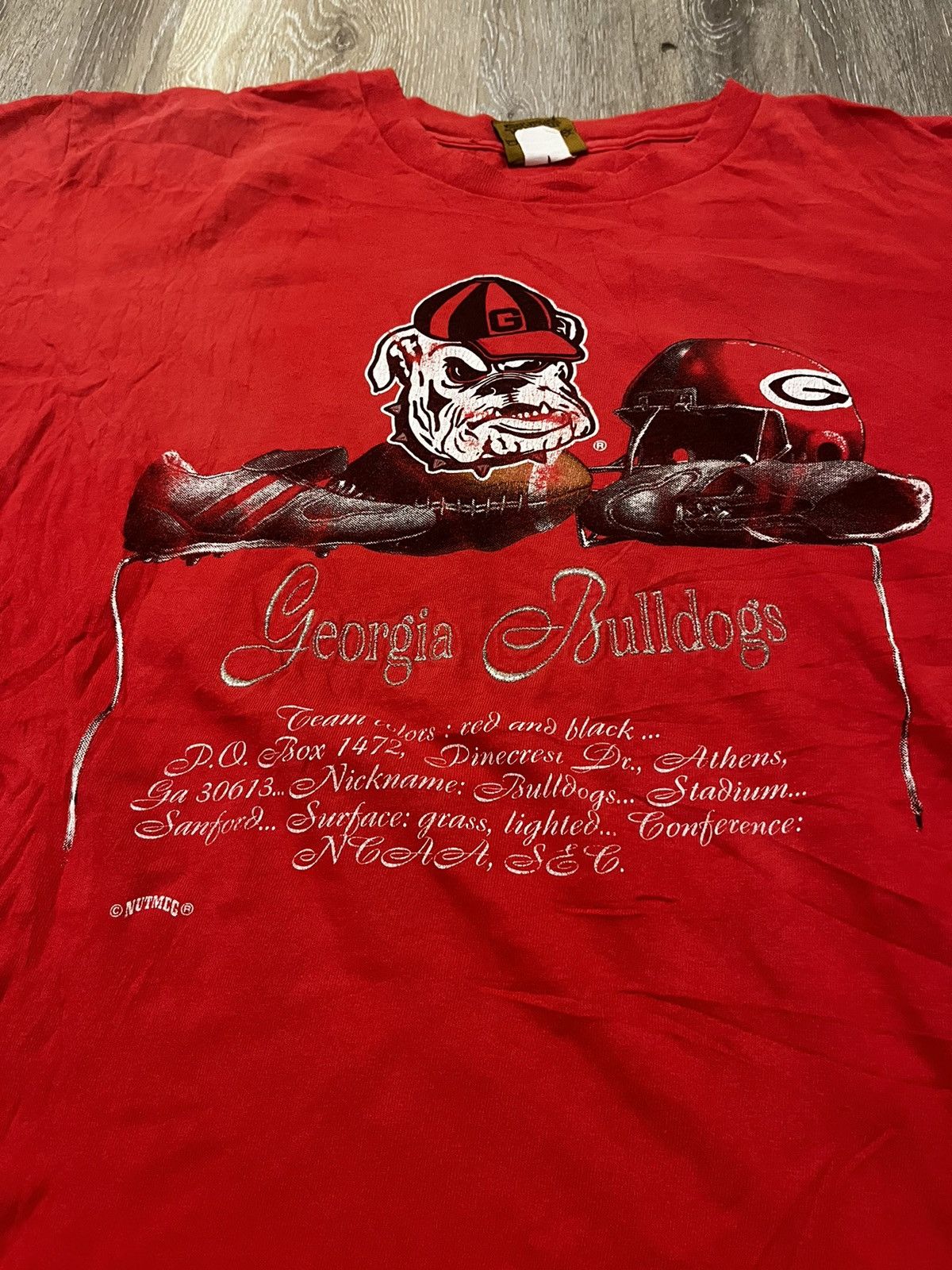 NCAA Nutmeg Vtg UGA T-Shirt Size US XL / EU 56 / 4 - 2 Thumbnail