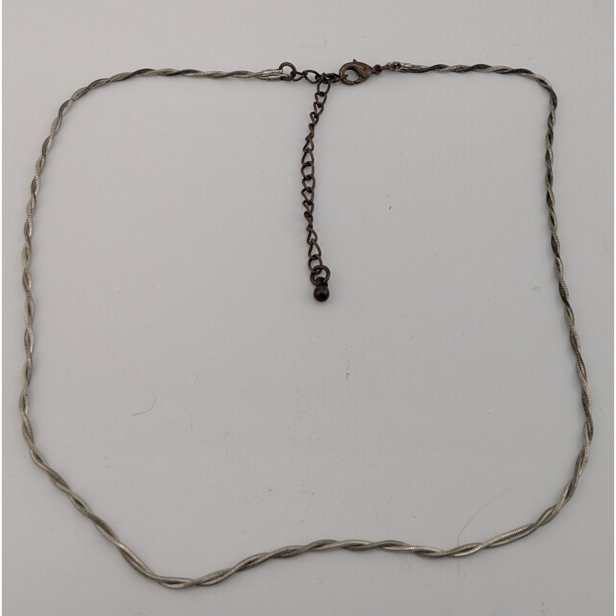 Other Dual Twisted Silver Tone Necklace With Lobster Clasp Size ONE SIZE - 2 Thumbnail