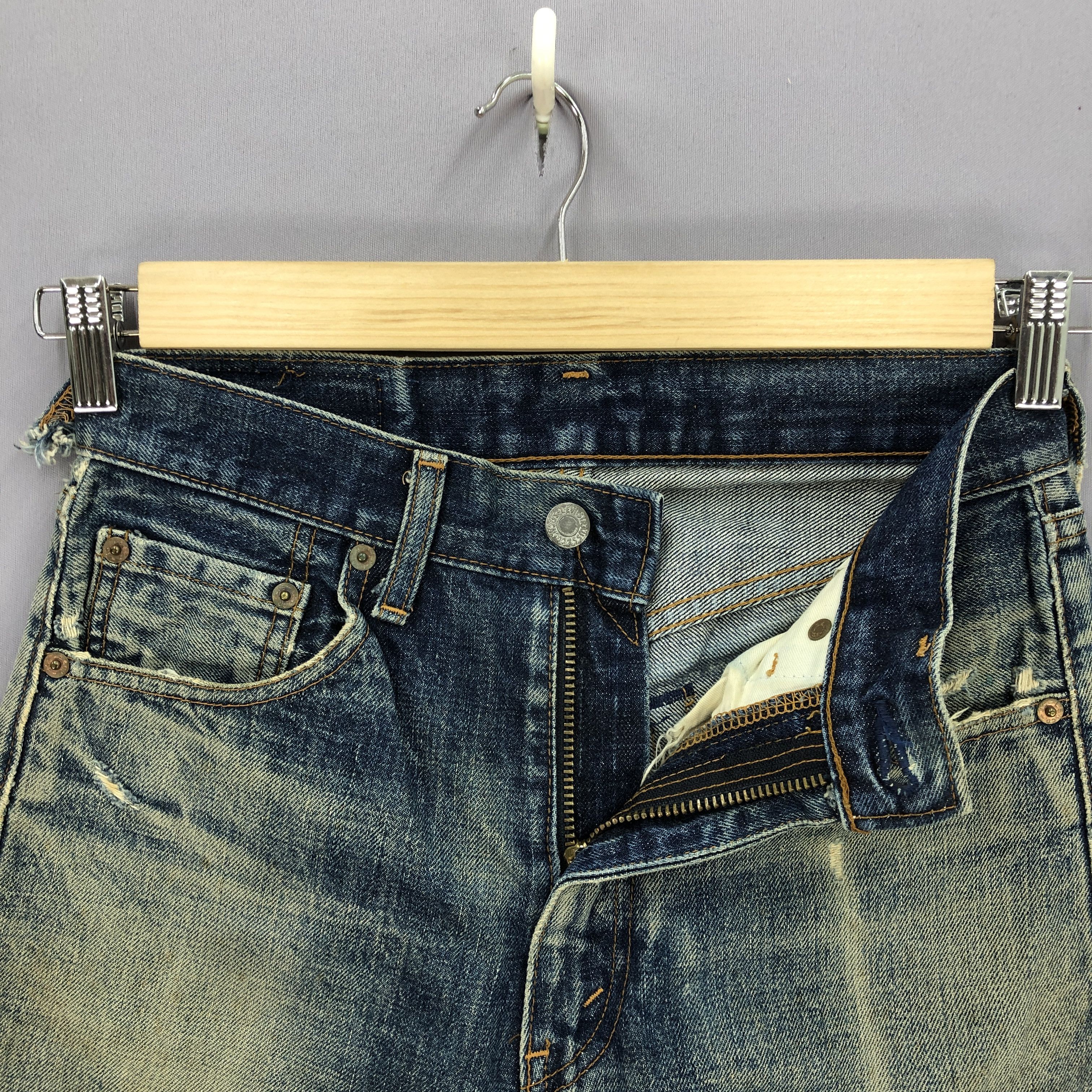 Levi's Vintage 90s Levi's Selvedge Jeans Levis 502 Distressed Denim Size 26" / US 2 / IT 38 - 6 Thumbnail