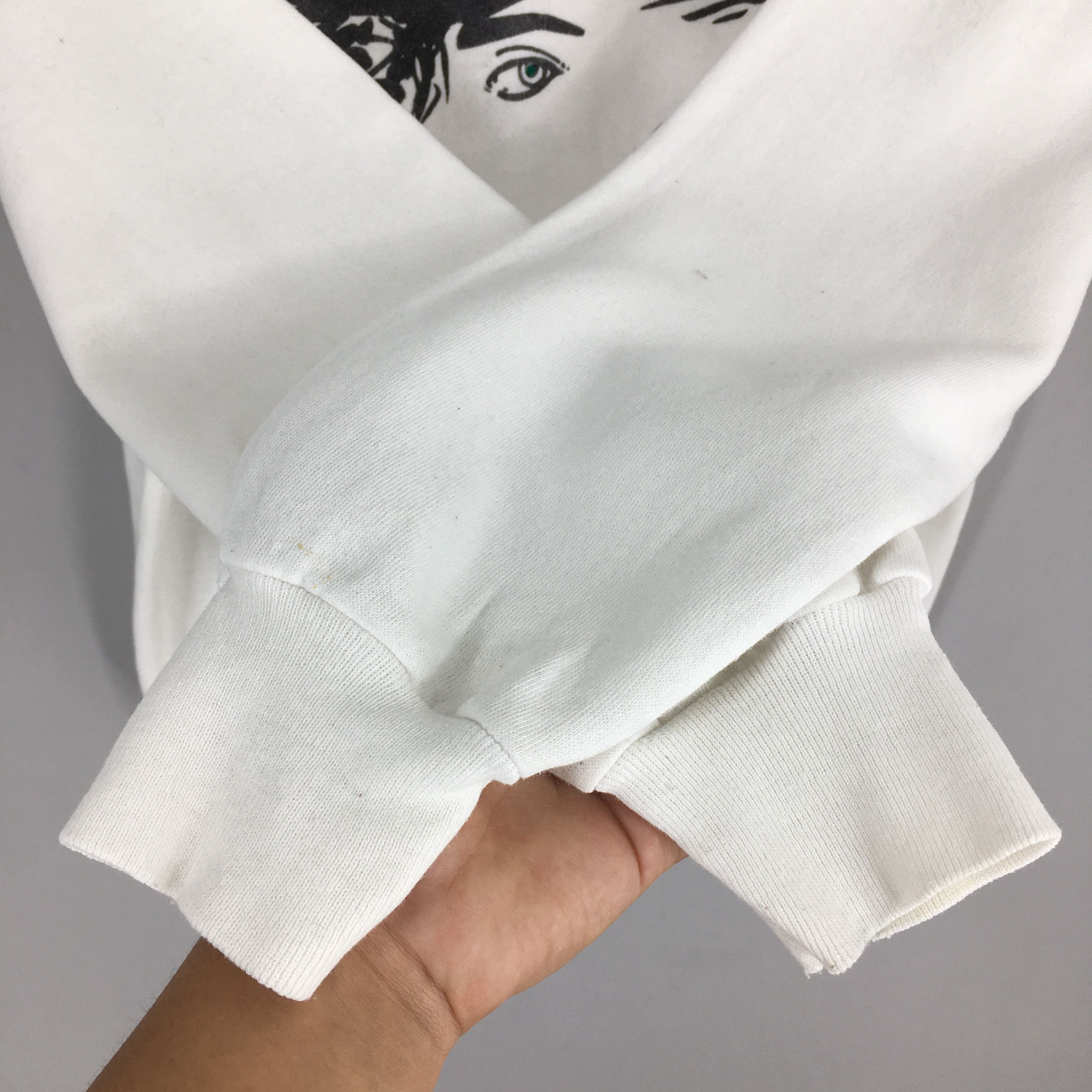 Vintage Vintage 90s Pop Art Girls Painting White Sweatshirt Large Size US L / EU 52-54 / 3 - 6 Thumbnail