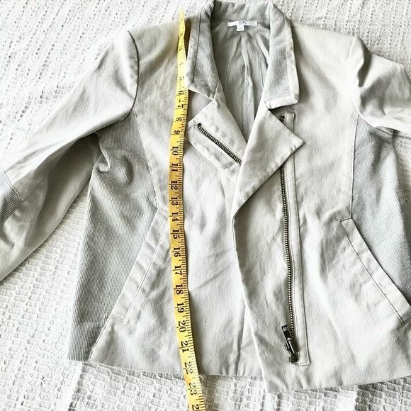 Helmut Lang Helmut Lang Women’s Asymmetrical Zip Moto Jacket Tan Beige G Size S / US 4 / IT 40 - 14 Thumbnail