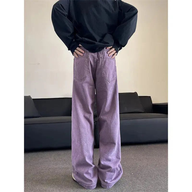 Japanese Brand Retro loose purple micro flared jeans Size US 32 / EU 48 - 5 Thumbnail