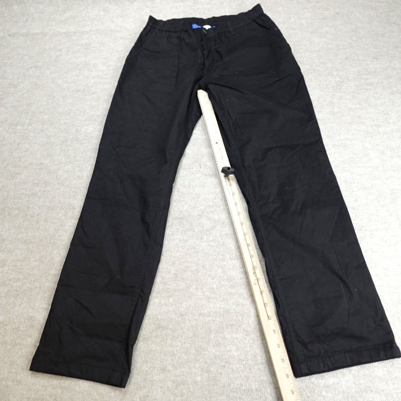 Commando Woof Clothing Mens Pants Medium Black Lined Commando Stretch Waist Cotton Blend Formal Casual Business Chino Straight Inseam 28 in Size US 31 - 3 Thumbnail