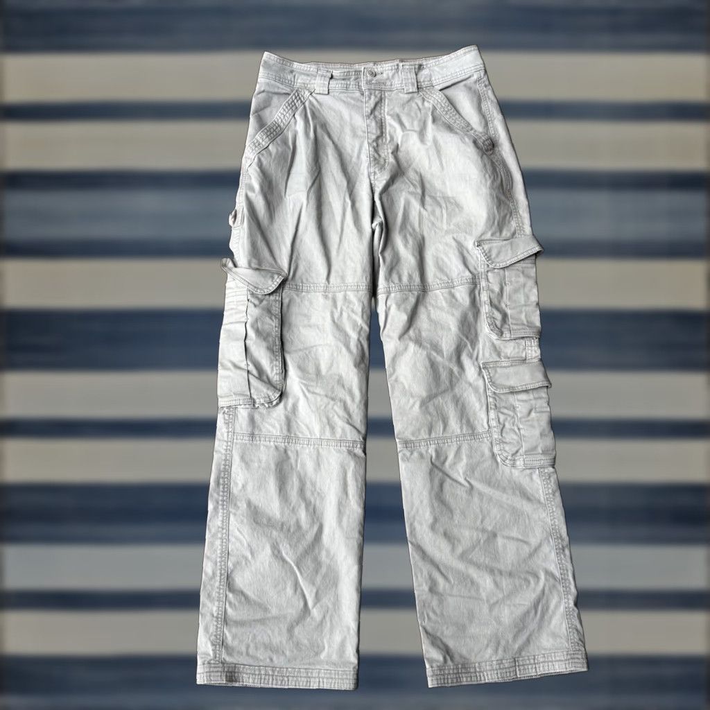 Abercrombie & Fitch VINTAGE Abercrombie & Fitch Cargo Utility Military Pants 30x29.5 Tan Cotton Grunge Skater Womens Size 36" / US 14 / IT 50 - 1 Thumbnail