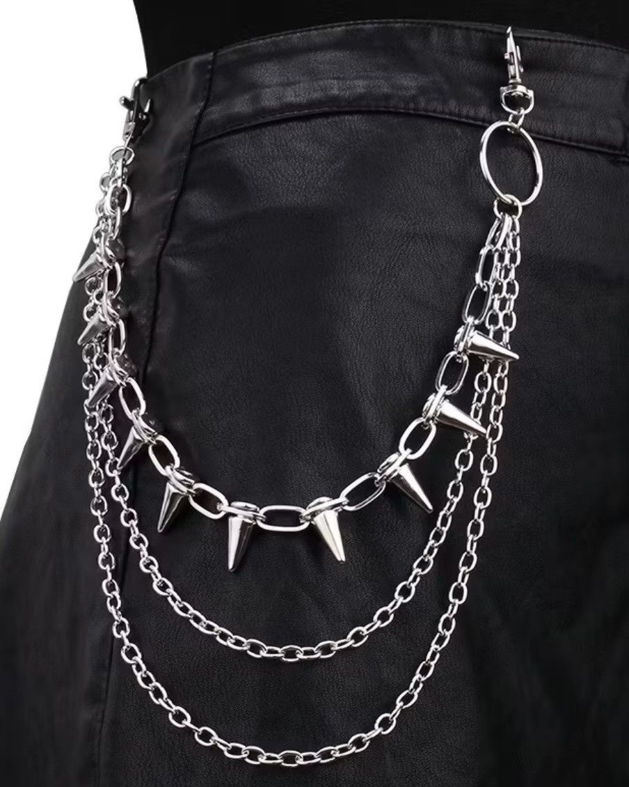 Jewelry Y2K Punk Waist Pants Chain Wallet hiphop Chain Keychain Size ONE SIZE - 1 Thumbnail