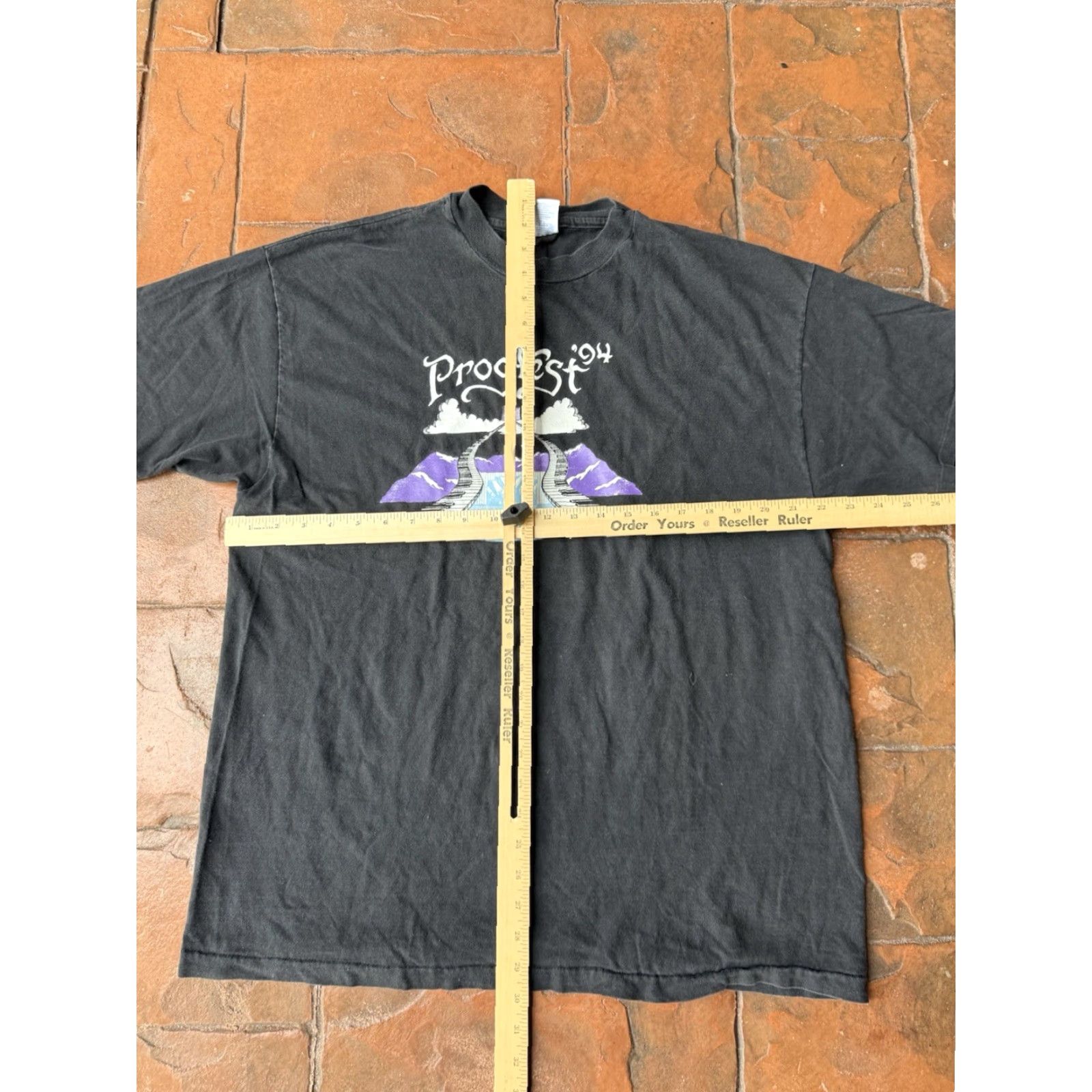 Hanes VINTAGE Progfest 1994 Los Angeles Music Festival T-Shirt XL Rock Hanes Short Sleeve Crew Neck Black Cotton Graphic Print Double-Sided Men's Mens Size US XL / EU 56 / 4 - 4 Thumbnail