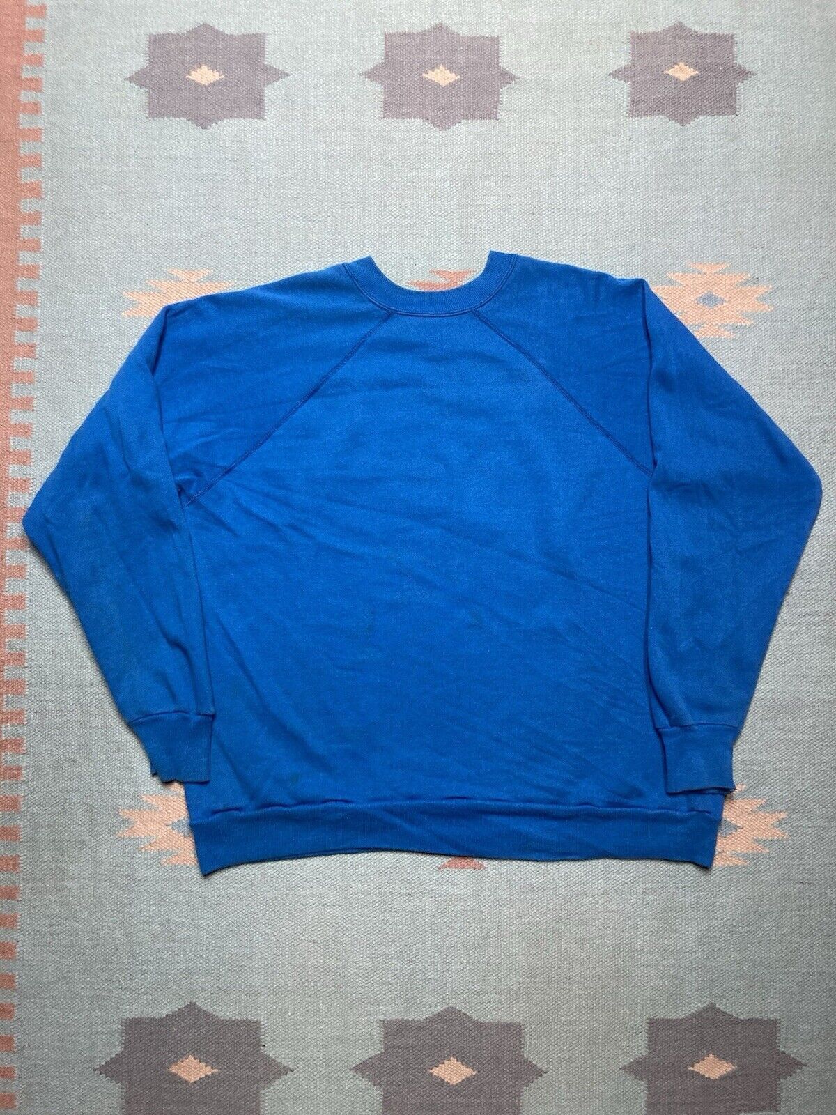Vintage Vtg 70s crewneck sweatshirt blank plain raglan pullover XXL Size US XXL / EU 58 / 5 - 7 Thumbnail