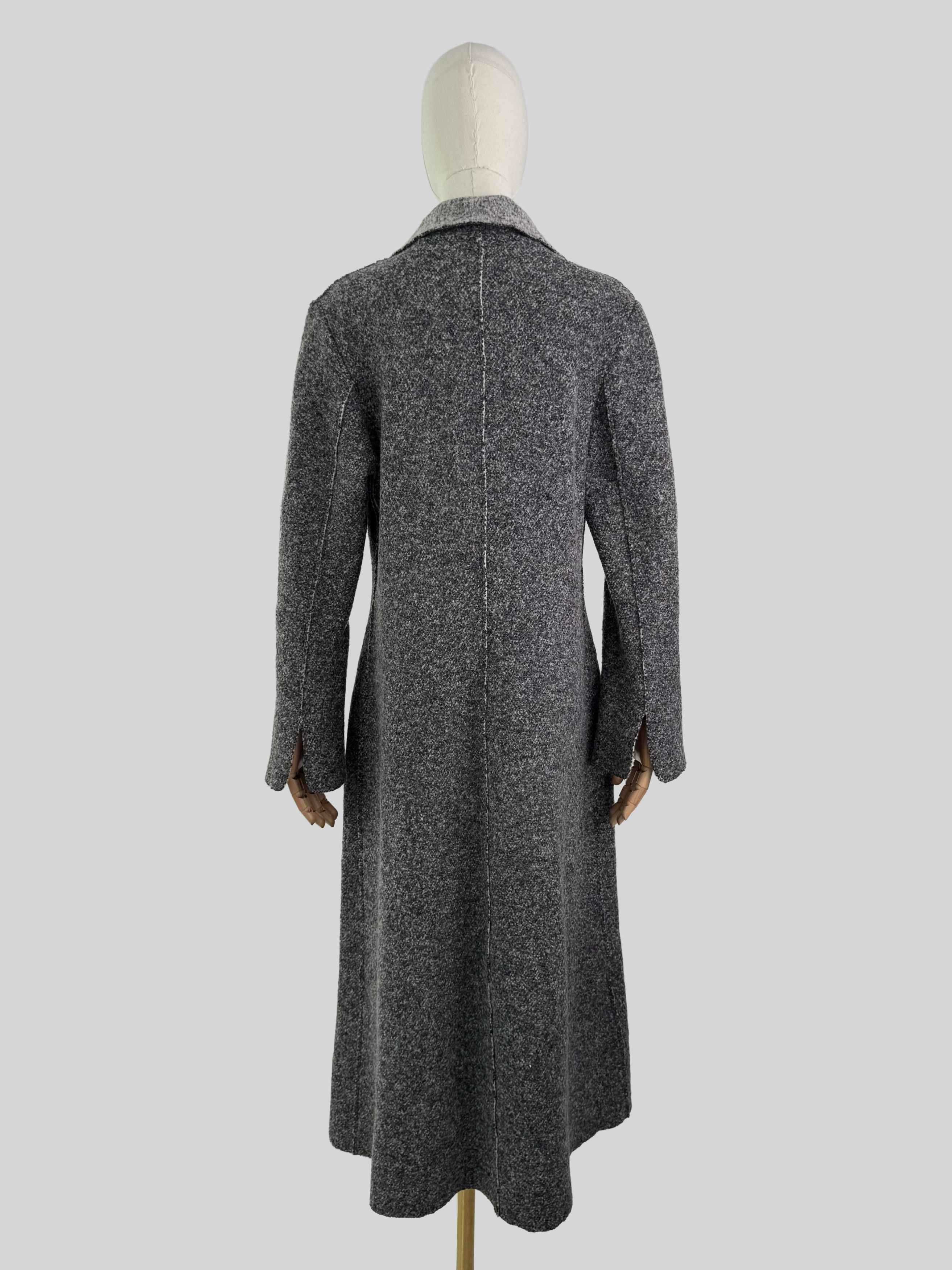 Cop Copine Cop Copine Vintage Wool Coat Gray Long Minimalist Jacket Size L / US 10 / IT 46 - 4 Thumbnail
