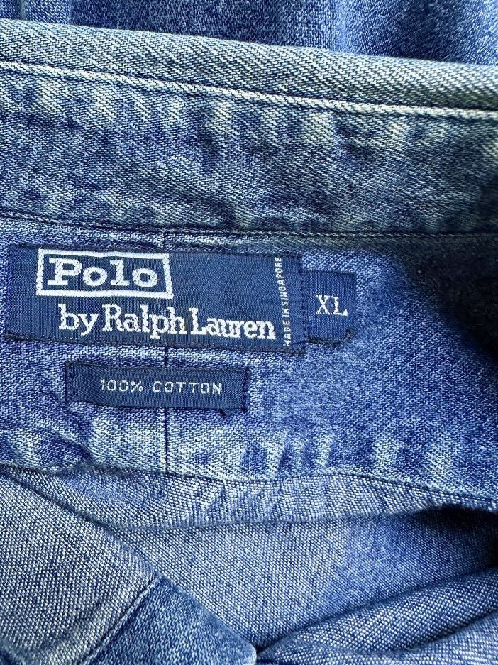 Polo Ralph Lauren VINTAGE 1990s POLO RALPH LAUREN COTTON HEAVY DENIM SHIRT XL Size US XL / EU 56 / 4 - 6 Thumbnail