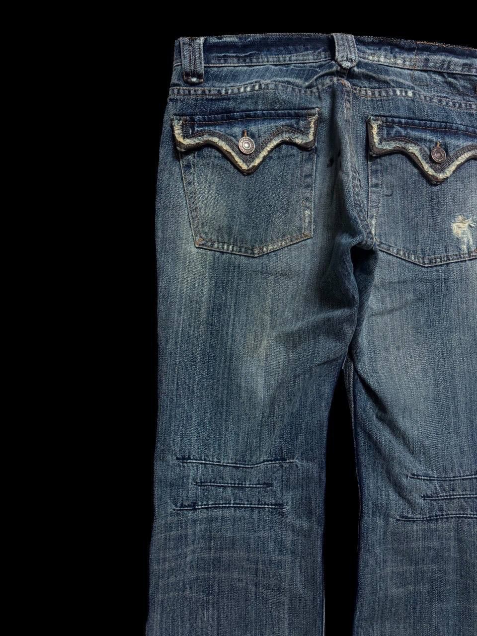 Japanese Brand FLARE Vintage 90s 🇯🇵 Edge Rupert Mudwash Distressed Sick Jean Size US 31 - 15 Thumbnail