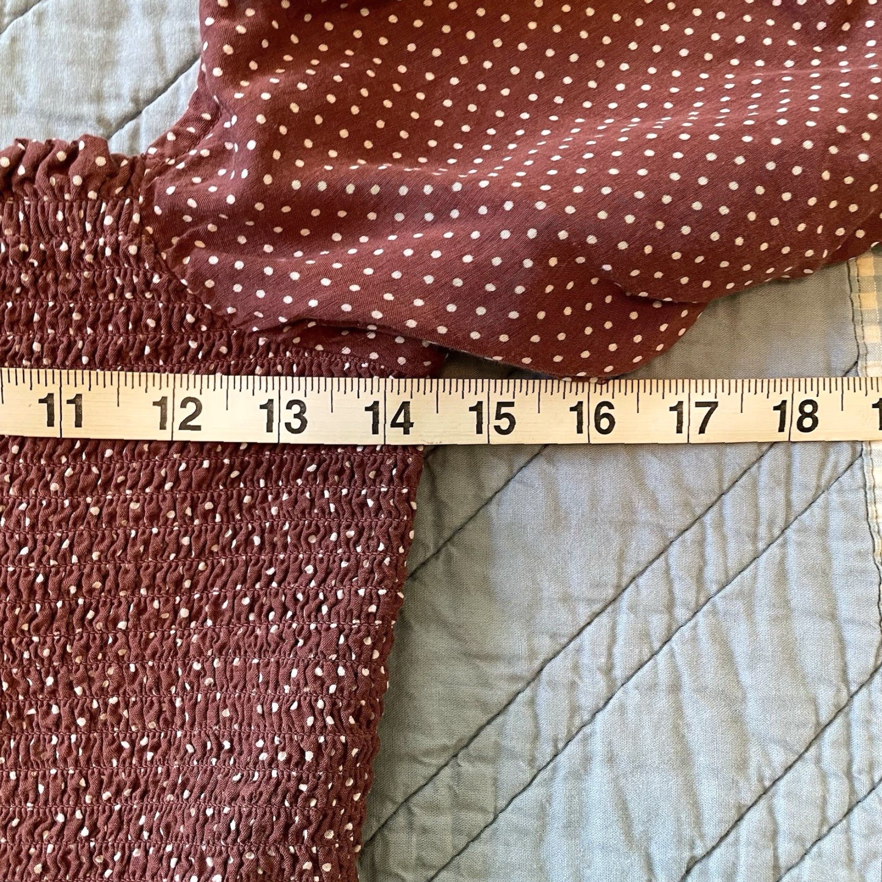 J.Crew J.Crew Women’s M Cropped Top Polka Dot Puff Sleeve Smocked Halter Crewneck Cotton Blend Multicolor Size M / US 6-8 / IT 42-44 - 6 Thumbnail